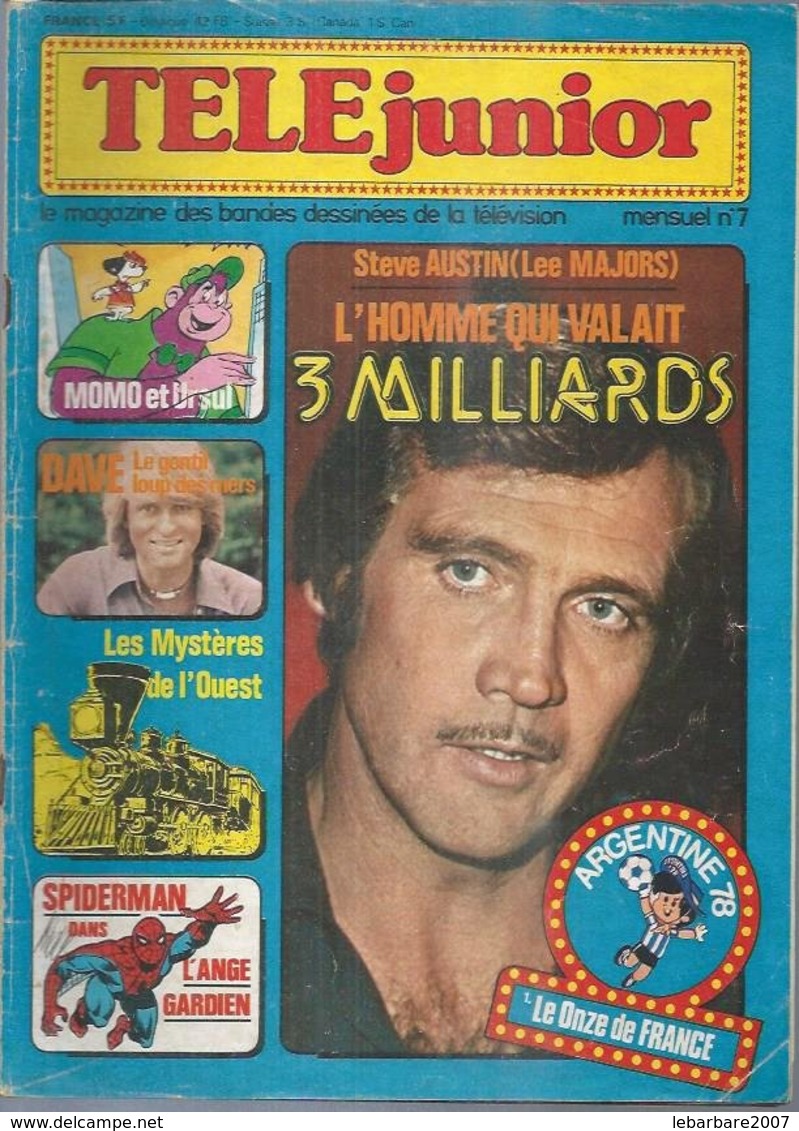 TELE JUNIOR  N° 7  ( DAVE / LEE MAJORS )  1978 - Altri & Non Classificati