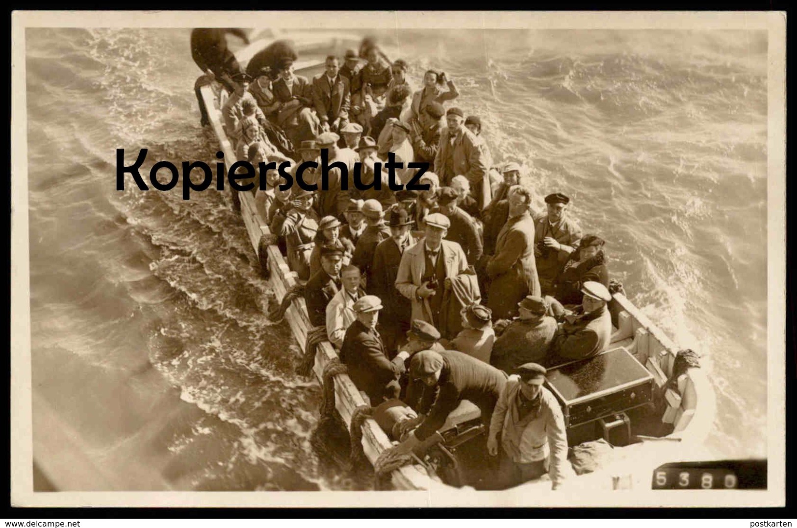 ALTE POSTKARTE HELGOLAND ANLANDUNG SEPTEMBER 1936 Photohaus Atlantik P. Pawlowski Boot Koffer Personen Ansichtskarte AK - Helgoland