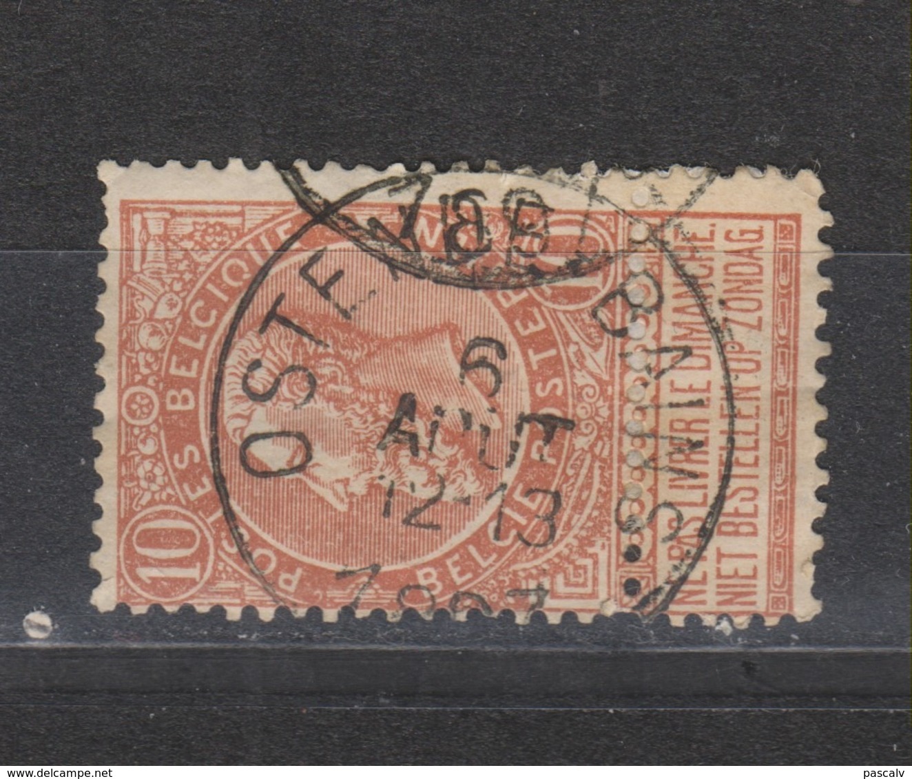 COB 57 Oblitération Centrale OSTENDE Bains - 1893-1900 Thin Beard