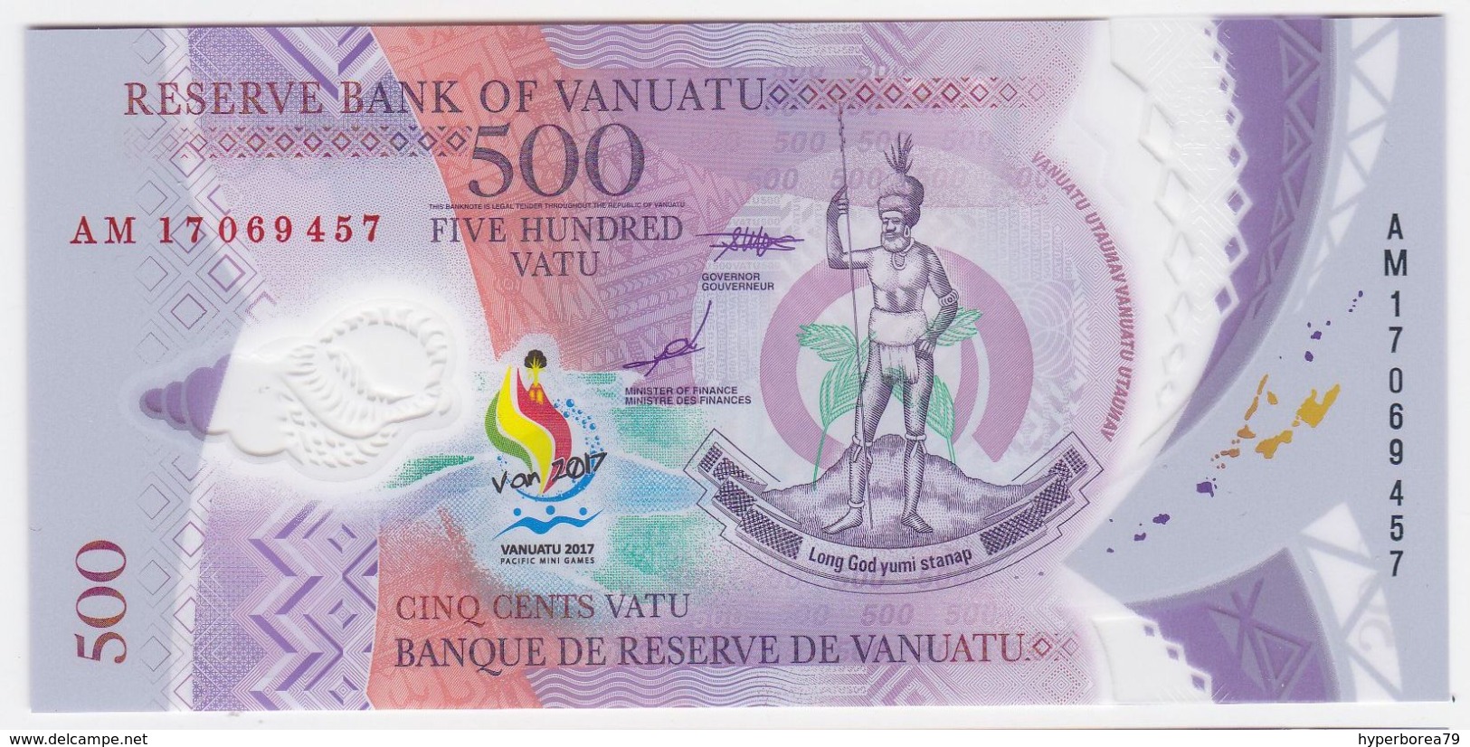 Vanuatu P 18 - 500 Vatu 2017 2019 Commemorative - UNC - Vanuatu