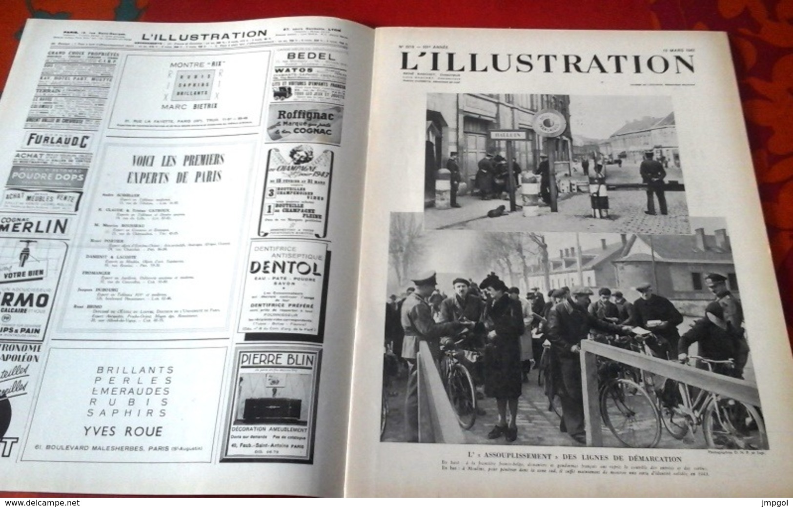 WW2 L'Illustration N°5218 Mars 1943 Ligne Démarcation Halluin Moulins,Main D'oeuvre Française En Allemagne,La Crau - L'Illustration