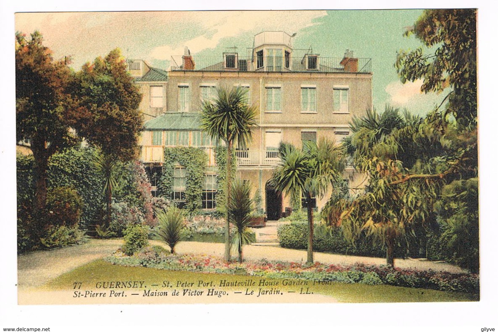 CPA. Guernsey. St Pierre Port. Maison De Victor Hugo. Le Jardin   (M.271). - Guernsey