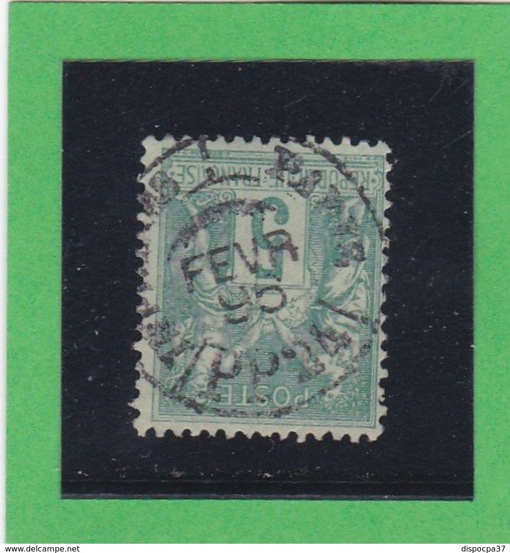 SAGE N° 75 TYPE IIB   - CACHET A DATE  PARIS IMPRIMES  PP 24 - FEV. 1896- REF 1602 - 1876-1898 Sage (Type II)