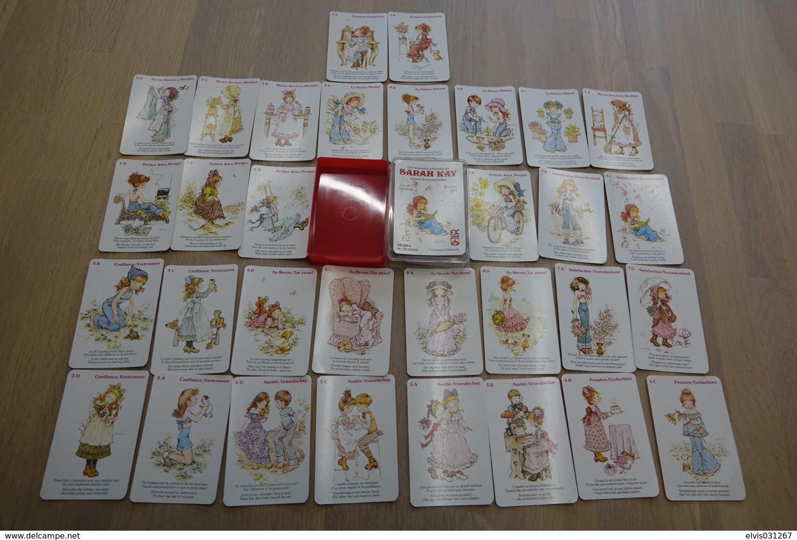 Speelkaarten - Kwartet, Sarah Kay, Kleine Levenswijsheden, FX Schmid Nr 90/63622, Vintage, *** - - Cartes à Jouer Classiques