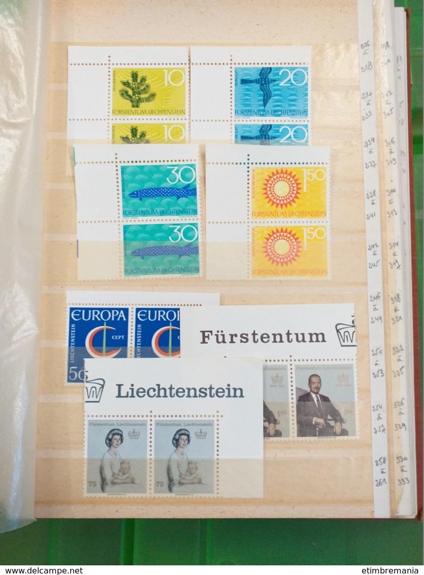 LOT N° 1166 LIECHENSTEIN + SUISSE et divers un lot de 3 classeurs  neufs ** et quelques obl.