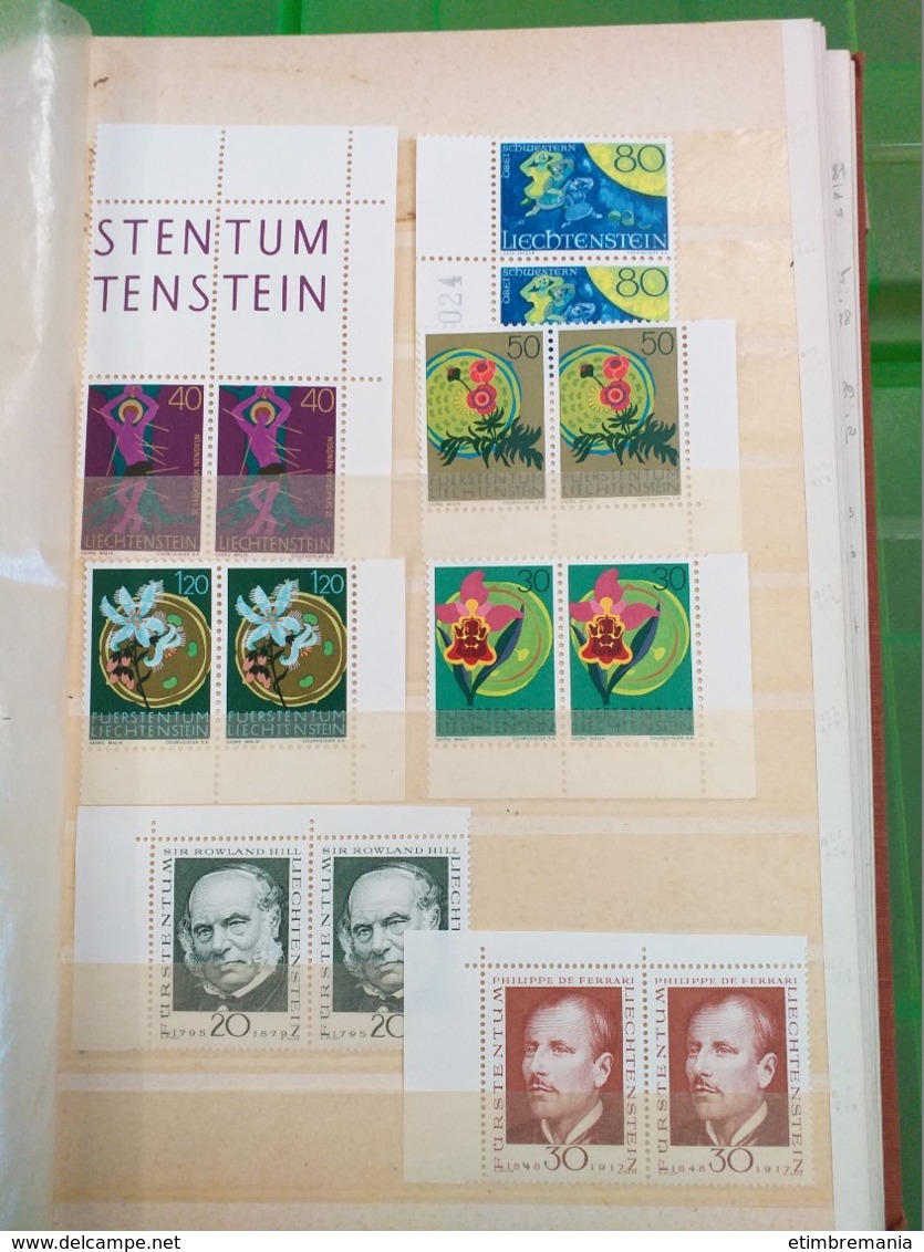 LOT N° 1166 LIECHENSTEIN + SUISSE et divers un lot de 3 classeurs  neufs ** et quelques obl.