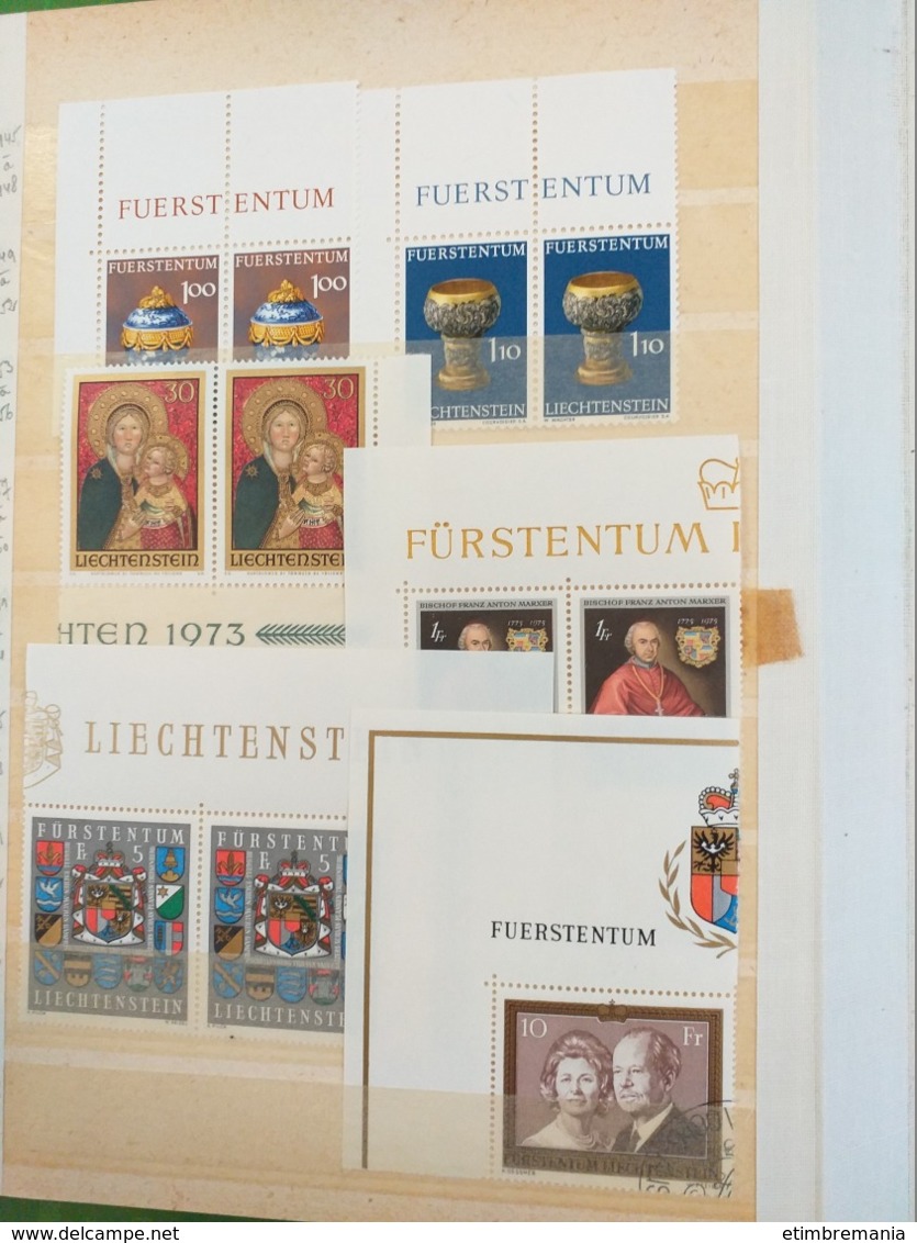 LOT N° 1166 LIECHENSTEIN + SUISSE et divers un lot de 3 classeurs  neufs ** et quelques obl.