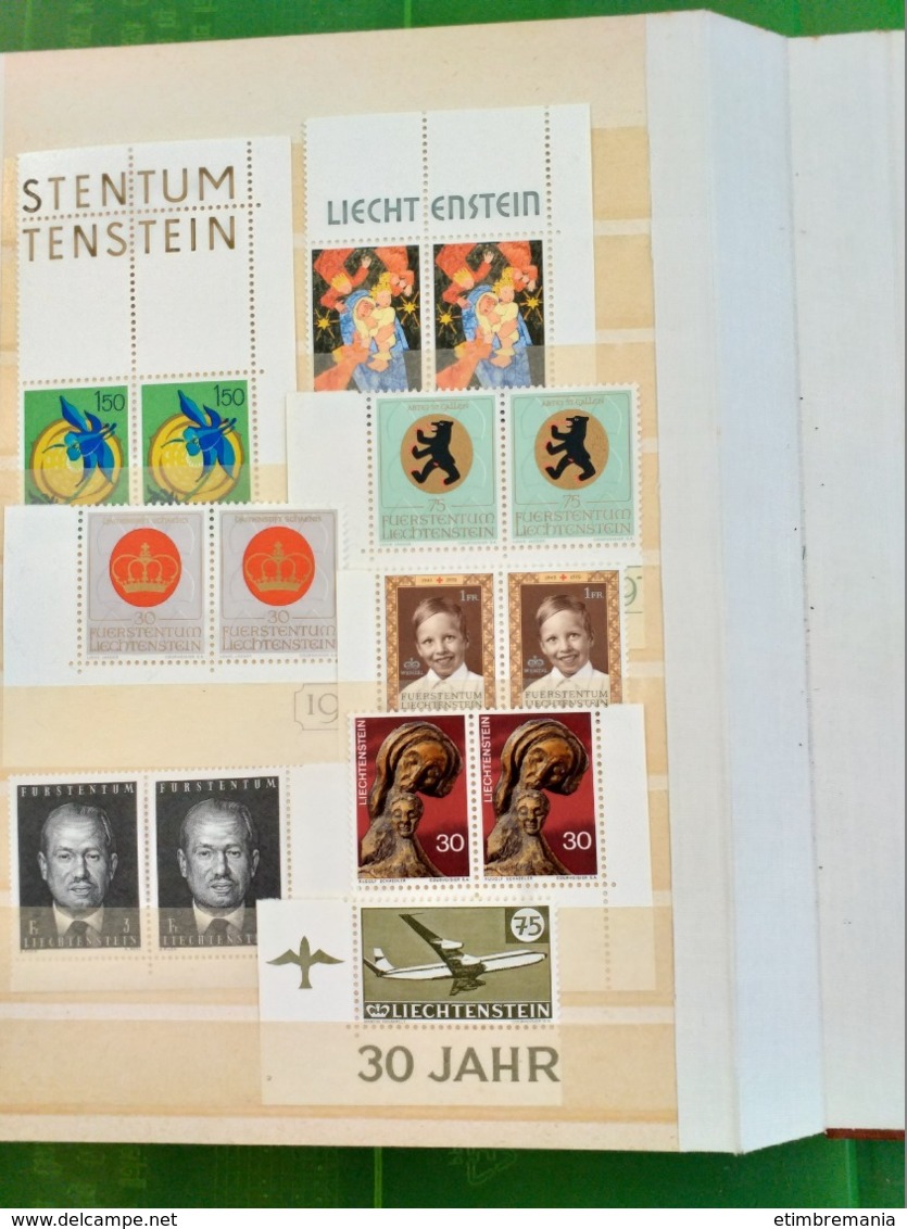 LOT N° 1166 LIECHENSTEIN + SUISSE et divers un lot de 3 classeurs  neufs ** et quelques obl.