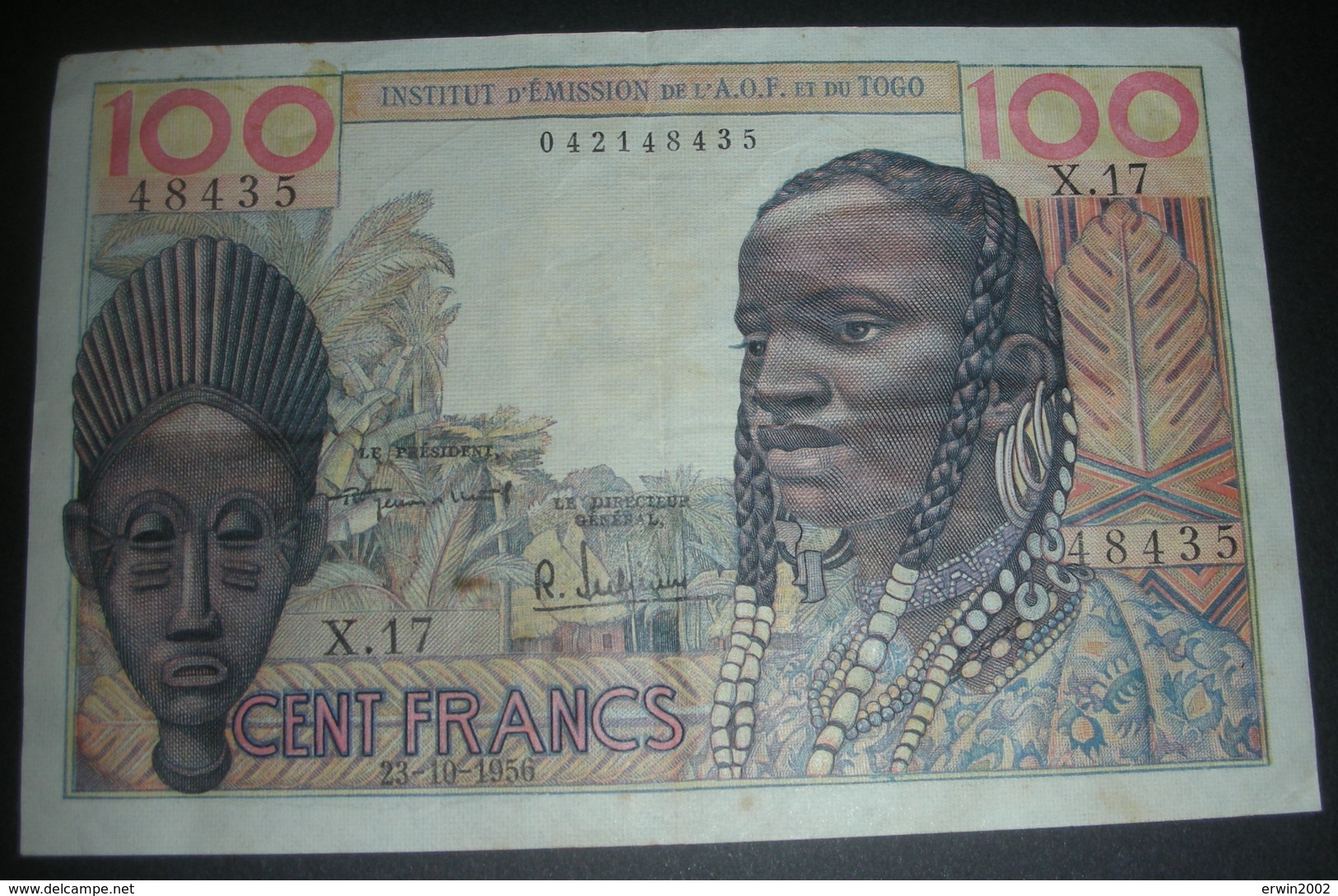 100 Francs A.O.F. Togo 23-10-1956 TTB+ - Togo