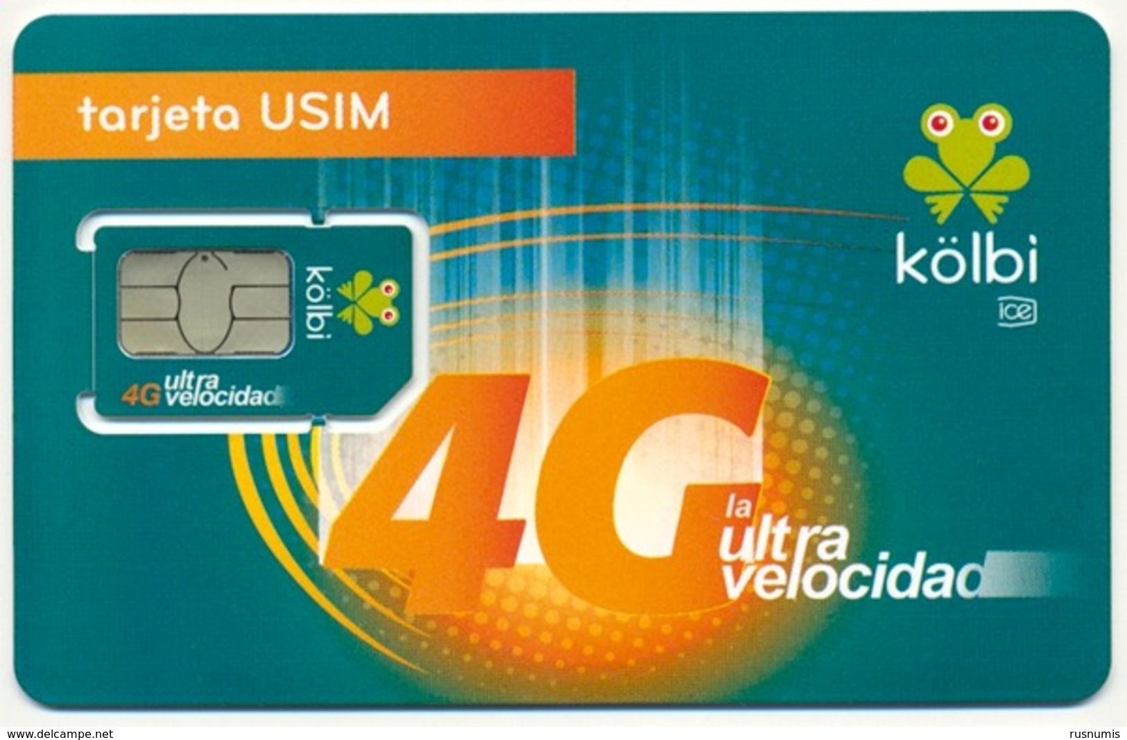 COSTA RICA GSM (SIM) CHIP CARD KOLBI FROG 4G MINT UNUSED - Costa Rica