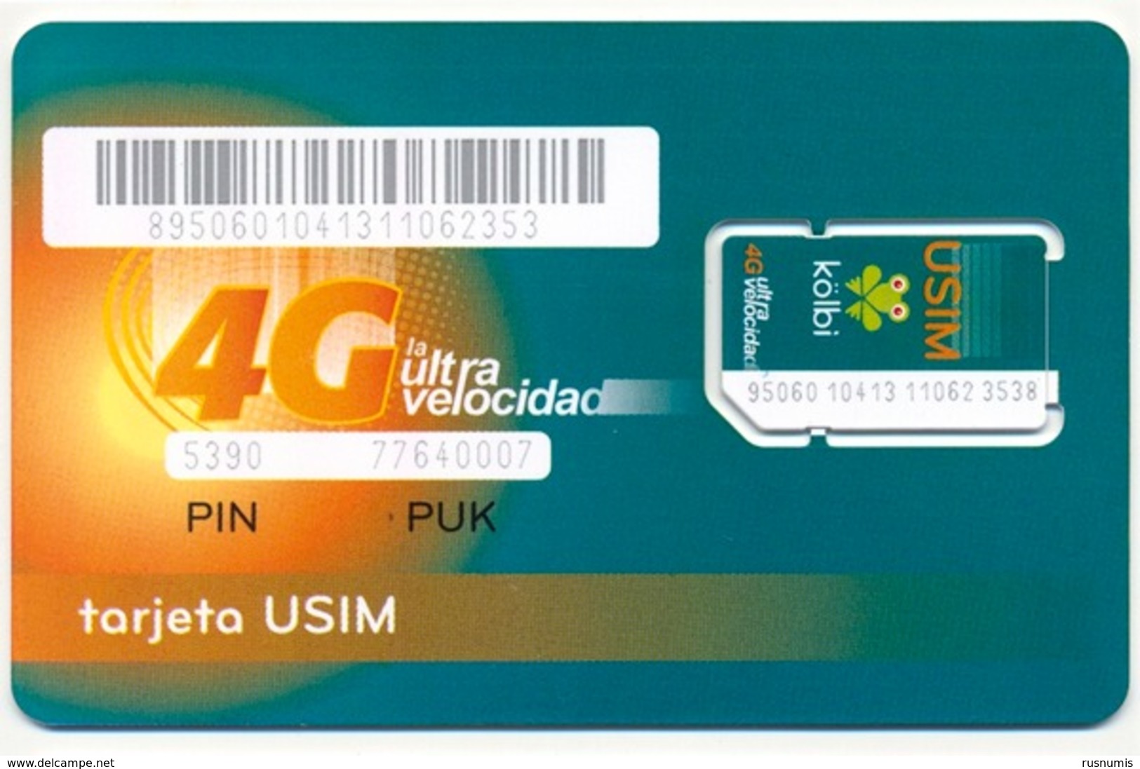 COSTA RICA GSM (SIM) CHIP CARD KOLBI FROG 4G MINT UNUSED - Costa Rica