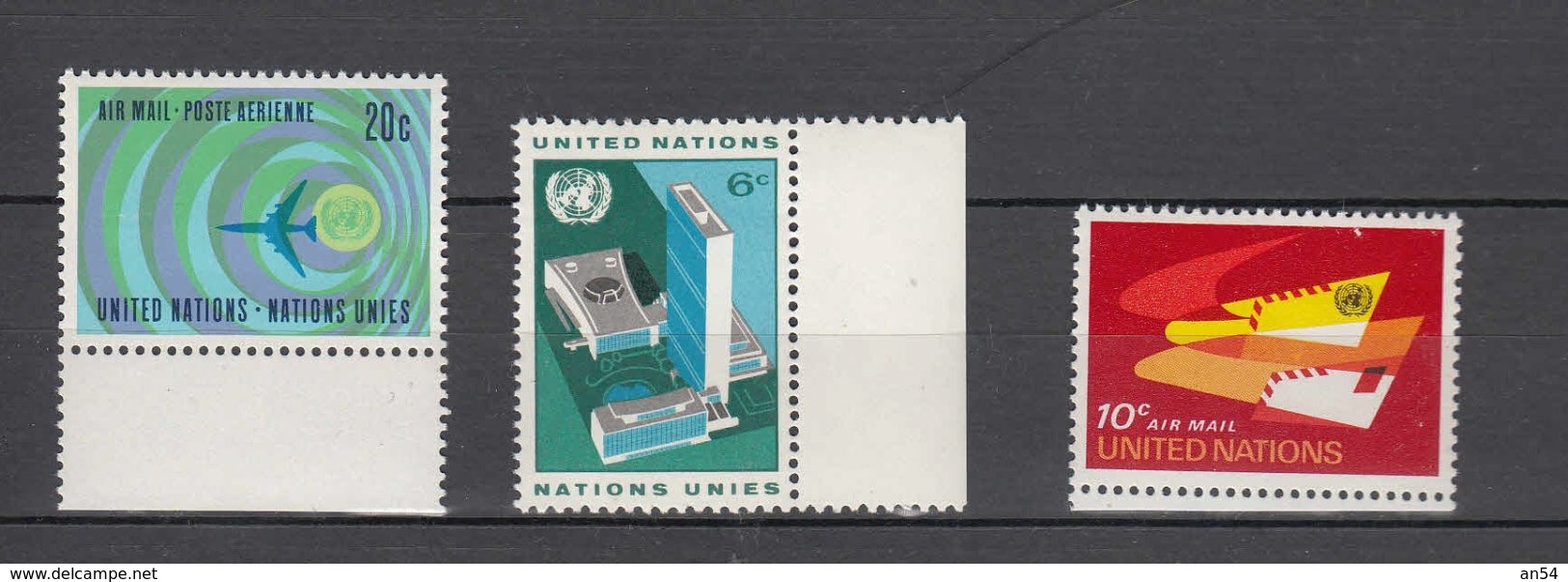 NATIONS  UNIES  NEW-YORK  PA   1963/69     LOT      NEUFS**   CATALOGUE YVERT&TELLIER - Airmail