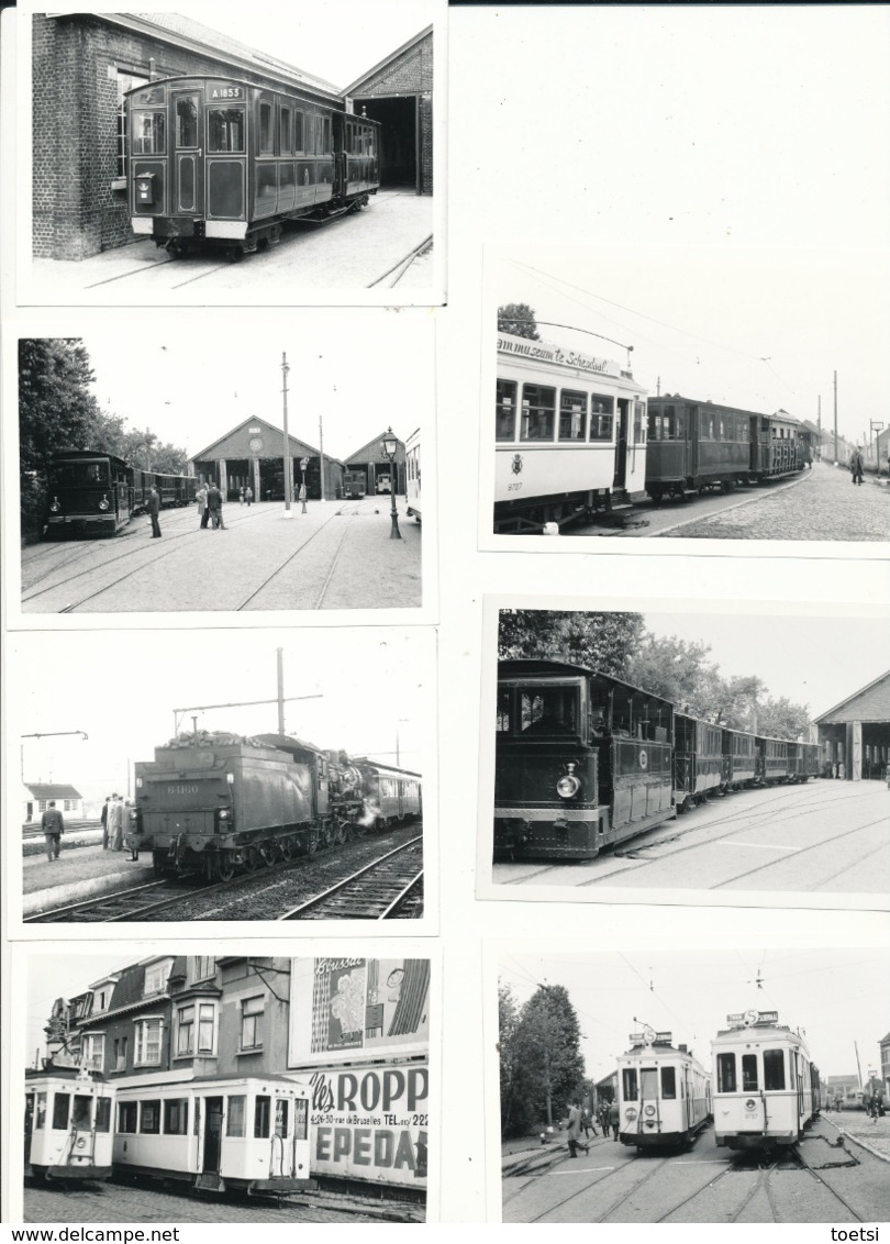 Dilbeek Schepdaal  Tram Vicinal   10 Foto's Van 10.5 Cm X 7.5 - Dilbeek