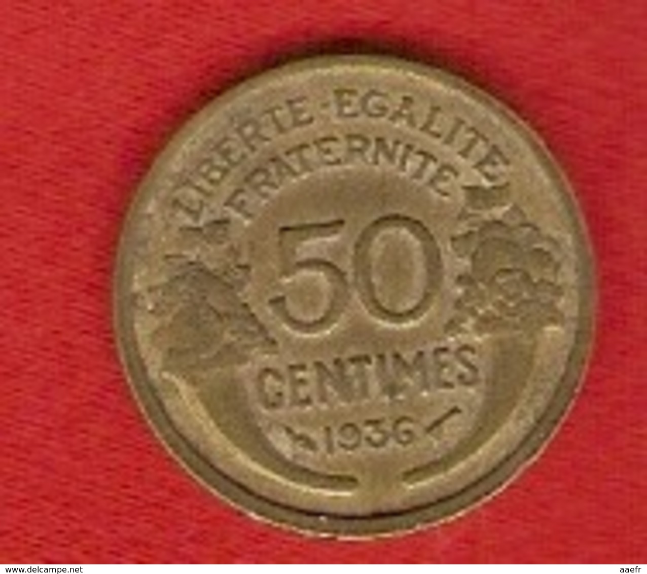 France 1936: 50 Centimes Francs Type Morlon  - Anciens Francs - 3ème République - Monnaie - Autres & Non Classés