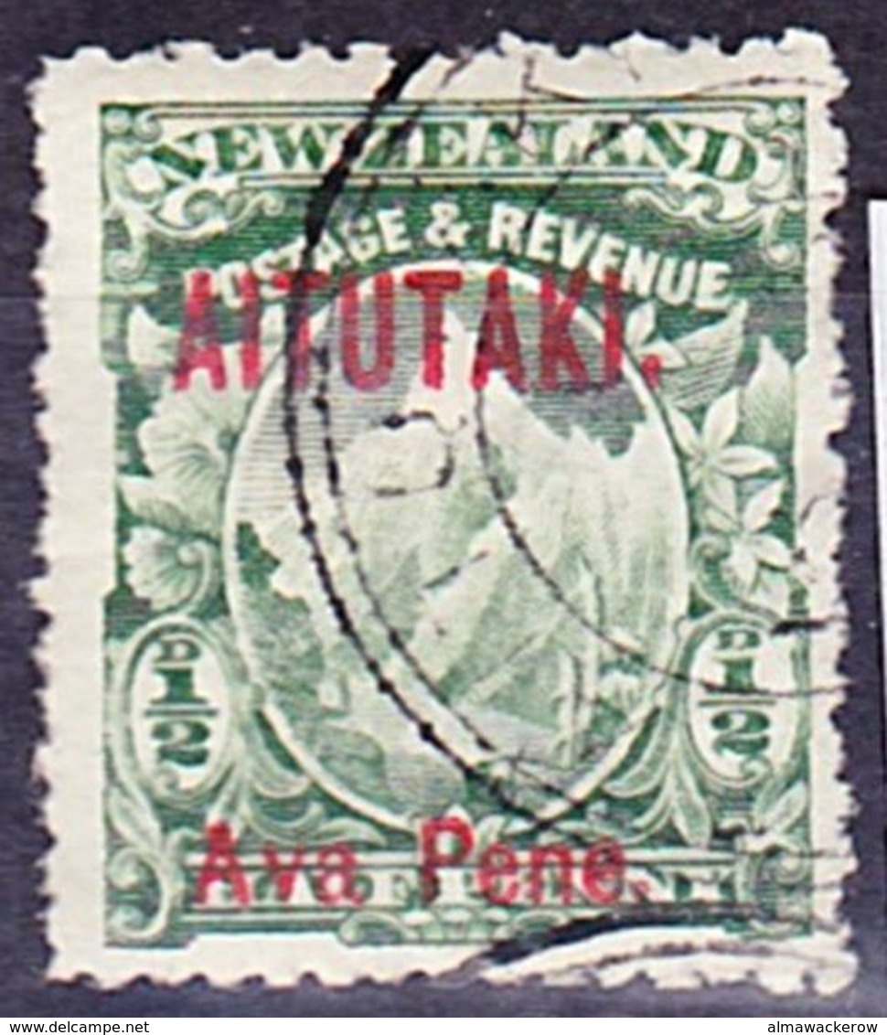 Aitutaki 1903 New Zealand Stamp With Overprint Mi 1 Used O, I Sell My Collection! - Aitutaki