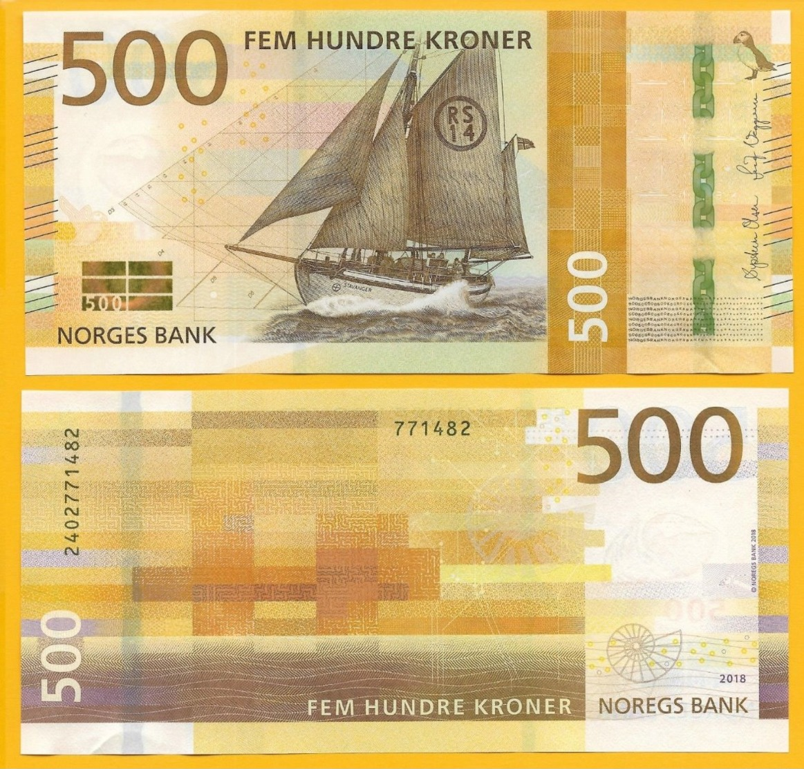 Norway 500 Kroner P-new 2018 UNC Banknote - Norvegia