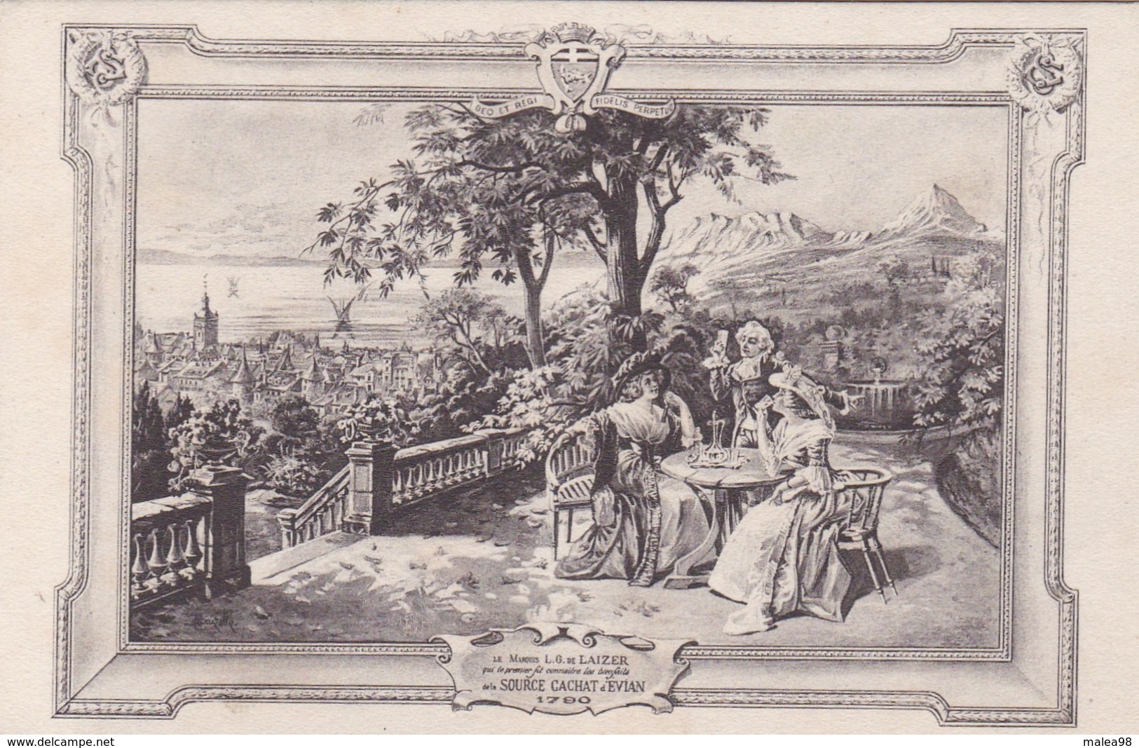 LE MARQUIS DE  LAIZER QUI FUT LE 1ER A  FAIRE CONNAITRE LES BIENFAITS DE LA SOURCE CACHAT D'EVIAN,  1790,,,peu Courante - Bäderwesen