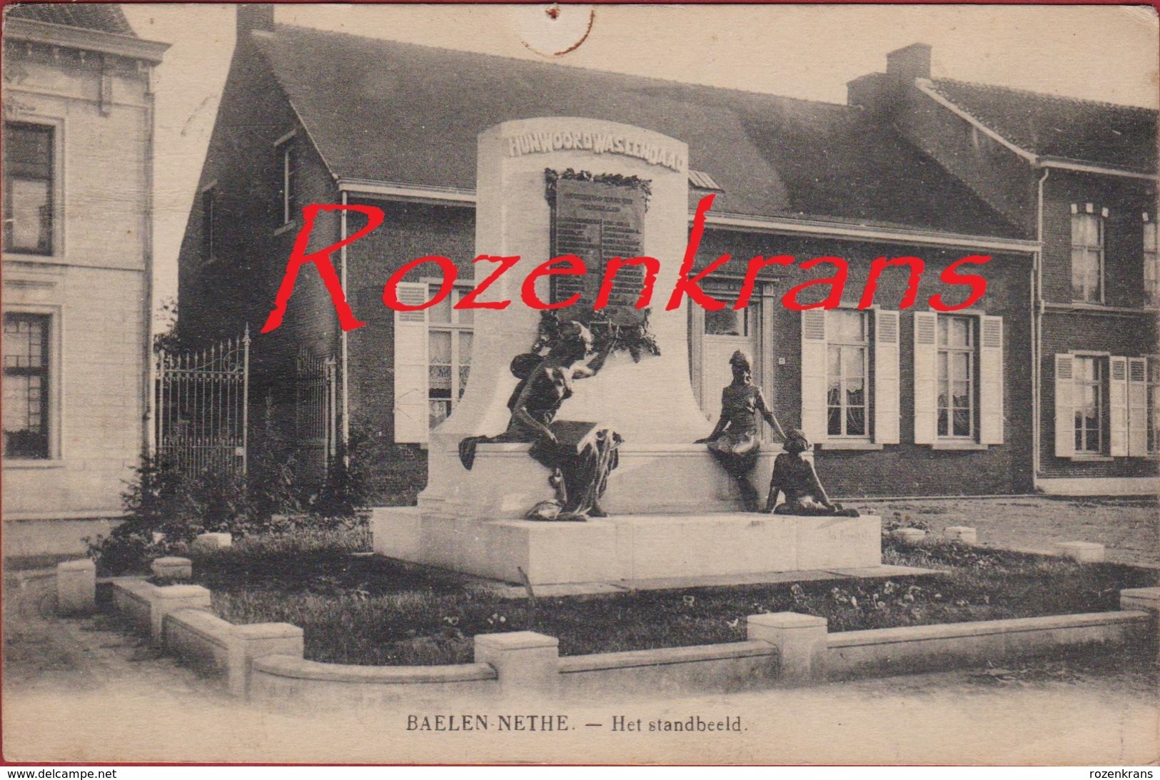 Balen Baelen Sur Nethe Nete Dorp Kempen ZELDZAAM Het Standbeeld WW1 WWI Memorial World War 1 I Foto Meuleman Rethy - Balen