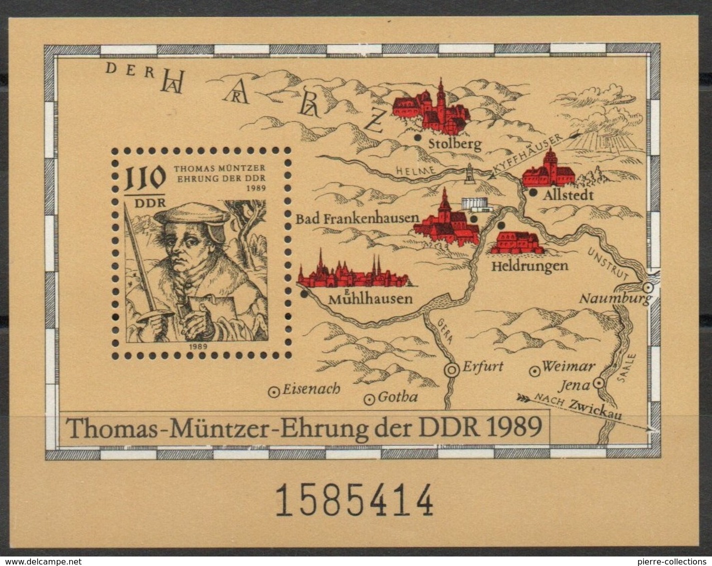 Allemagne - DDR - Bloc-Feuillet N° 96 Neuf ** - Religion - Thomas Muntzer (1489-1525) - Théologien - Sonstige & Ohne Zuordnung