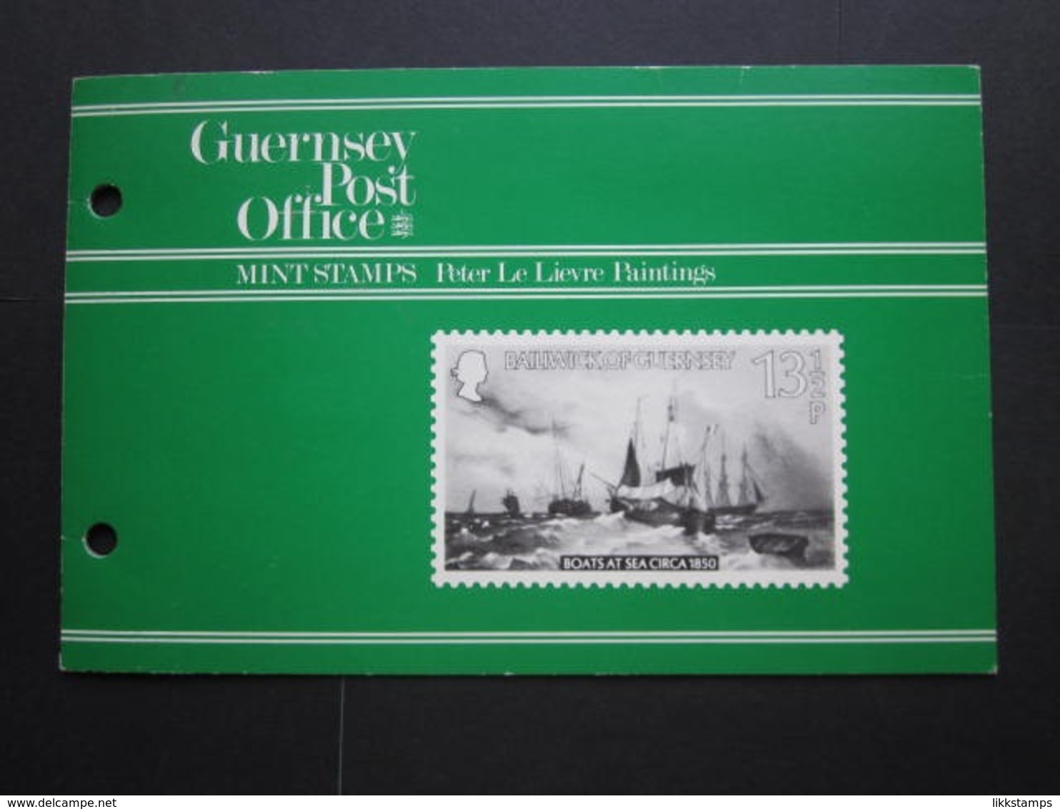 1980 CHRISTMAS 'PETER LE LIEVRE PAINTINGS - PRESENTATION PACK. #00813 - Guernsey