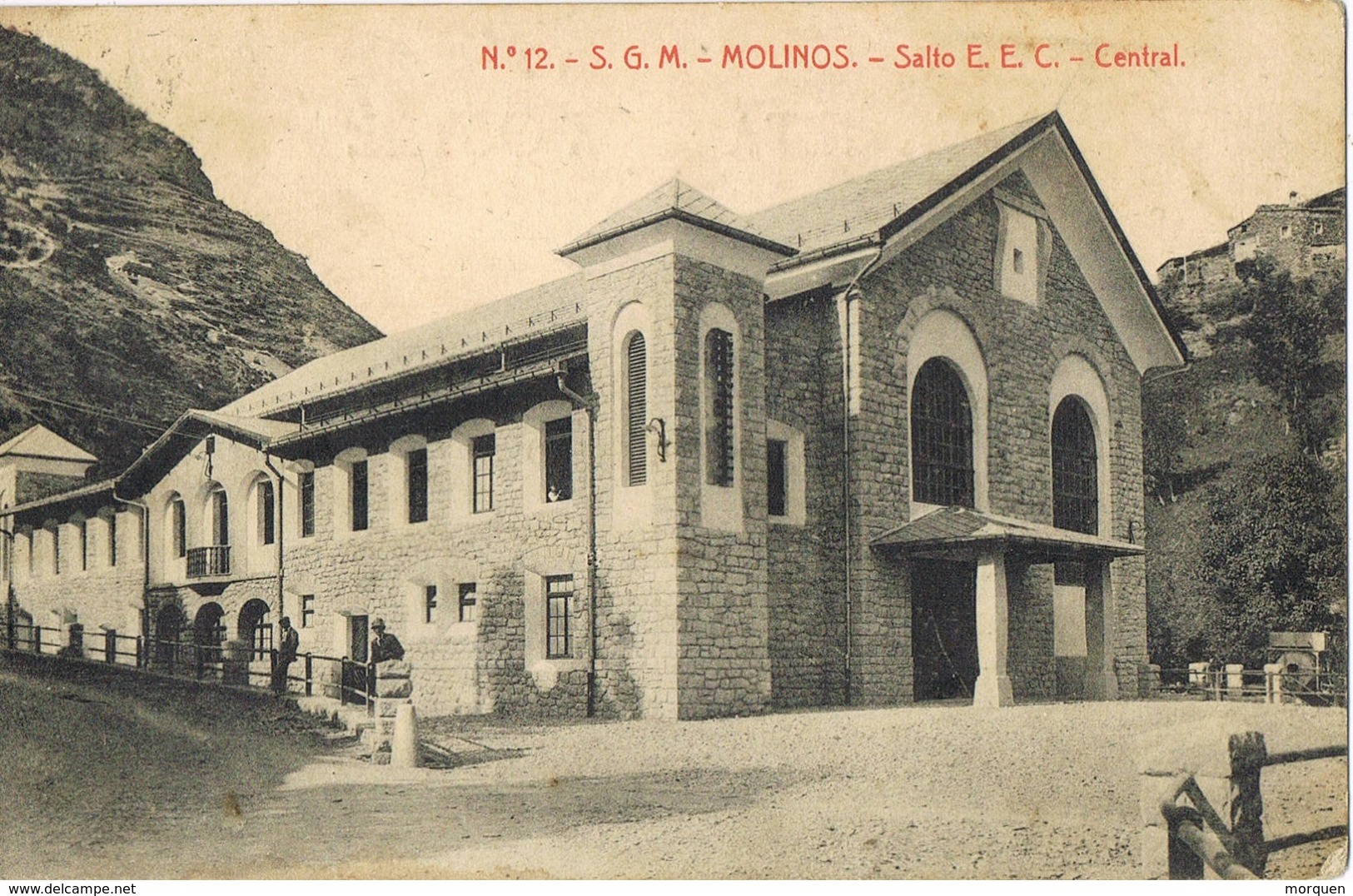 34755. Postal BARCELONA  1928. Vista De Central Electricas De MOLINOS, Torre Capdella (Lerida) - Cartas & Documentos