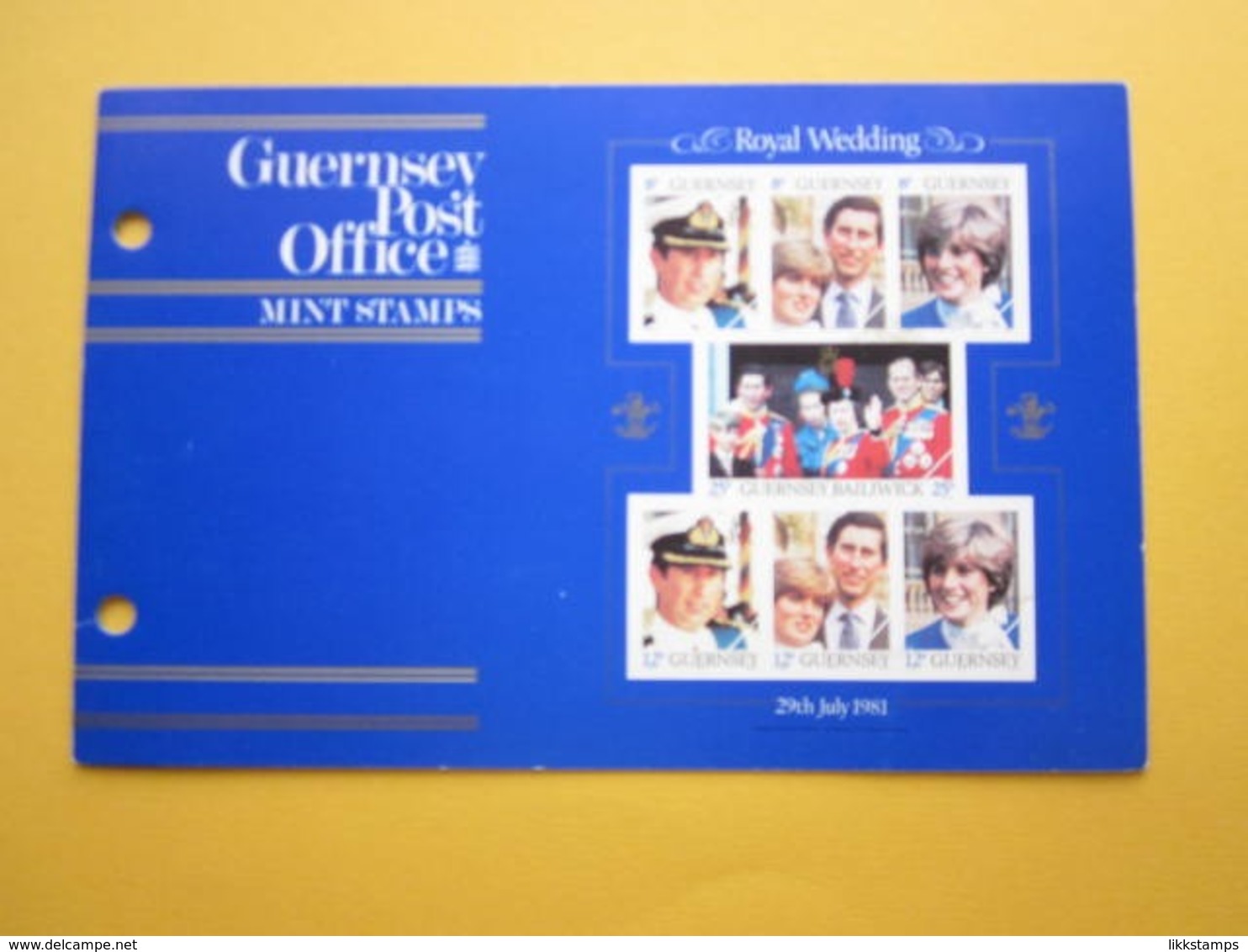 1981 ROYAL WEDDING - PRESENTATION PACK. #00814 - Guernsey