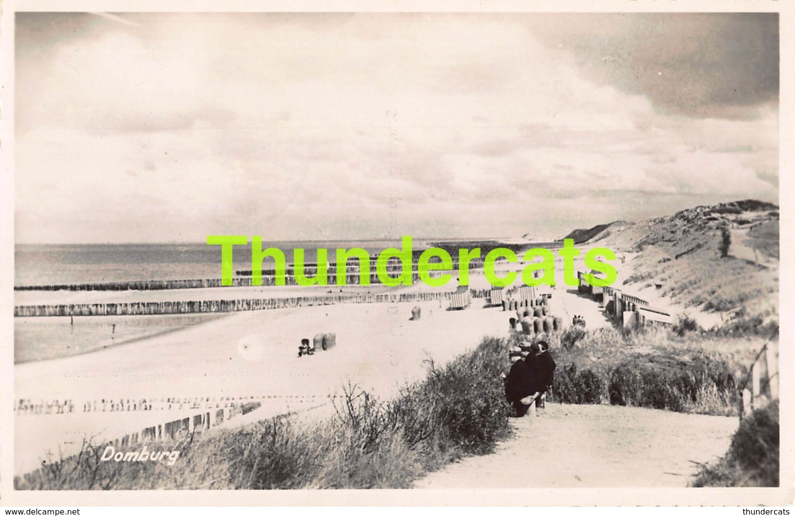 CPA DOMBURG STRANDGEZICHT FOTO PHOTO STRAND - Domburg