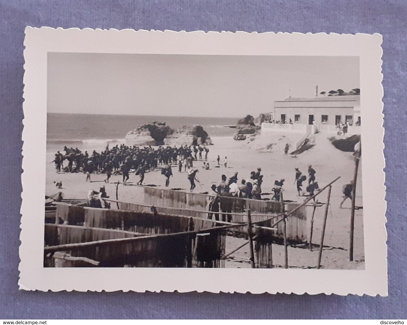 PORTUGAL - ALGARVE - ALBUFEIRA - PRAIA DE OLHOS DE ÁGUA - REAL PHOTO 1950's - Luoghi