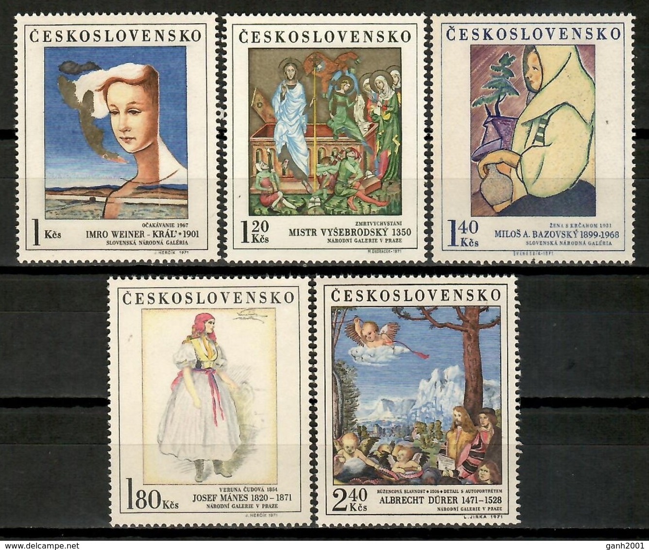 Czechoslovakia 1971 Checoslovaquia / Modern Art Paintings MNH Arte Moderno Pintura Moderne Malerei / Cu15103  31-21 - Modernos