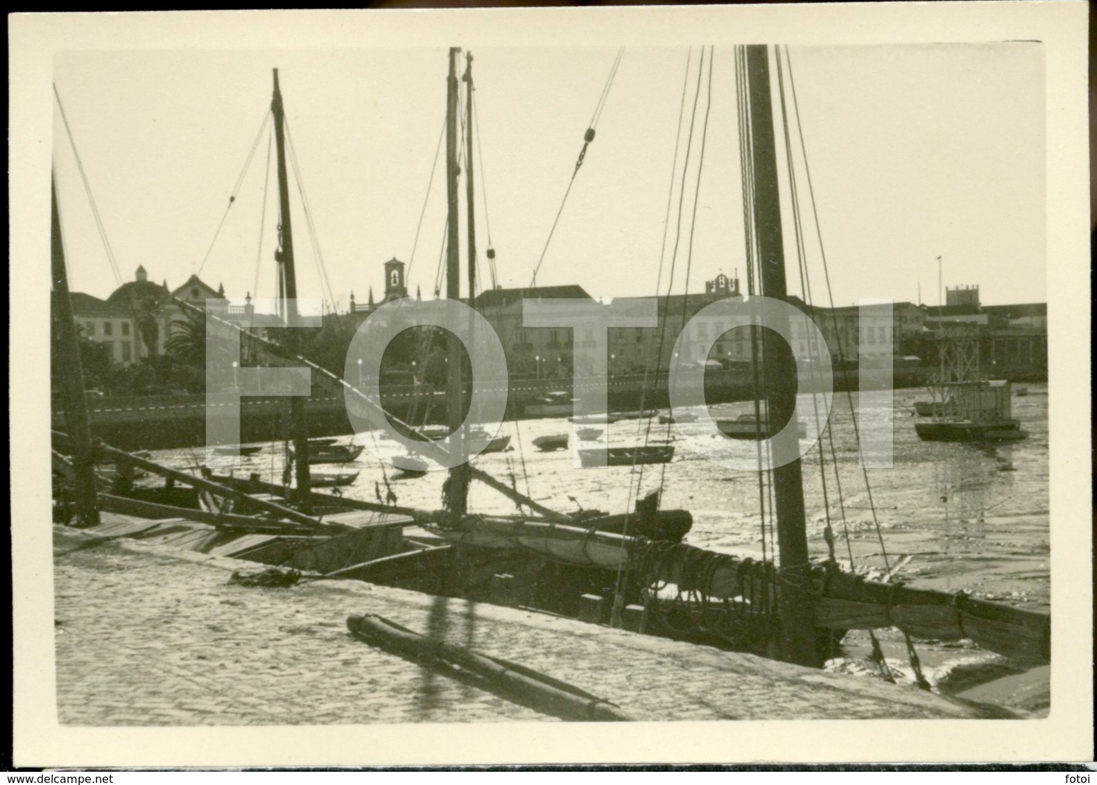 1952 ORIGINAL AMATEUR PHOTO FOTO FARO ALGARVE PORTUGAL - Lieux