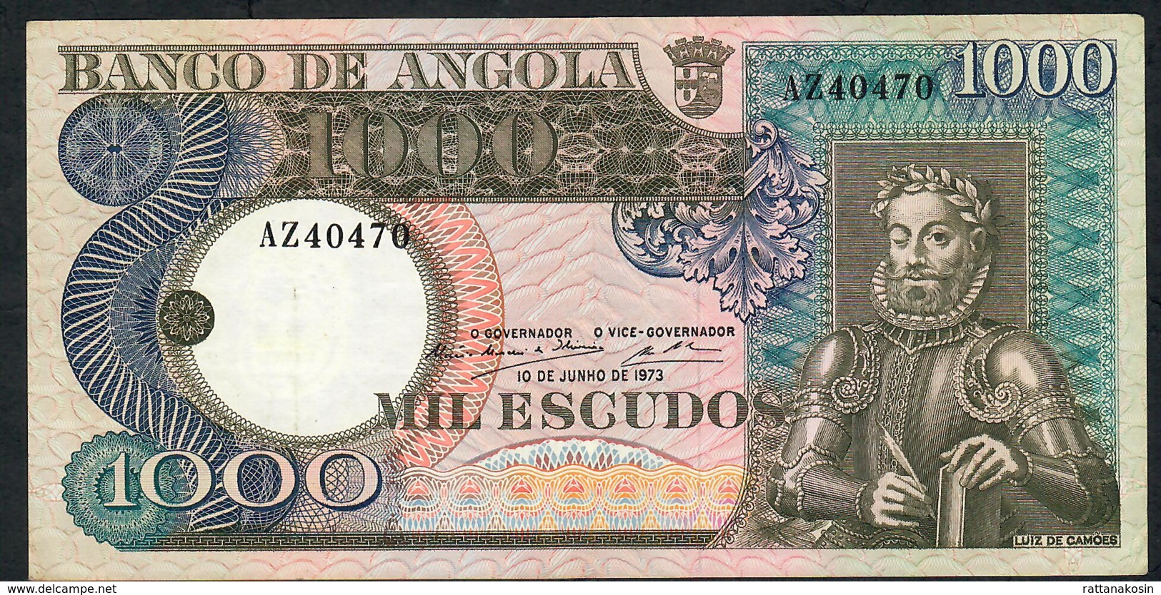 ANGOLA  P108 1000 ESCUDOS 1973 #AZ    XF-AU - Angola