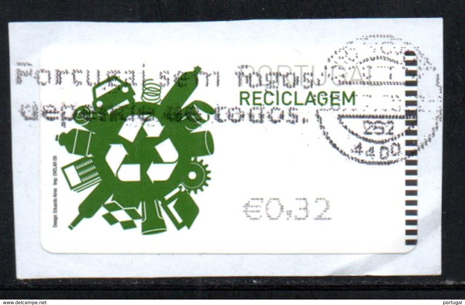 Portugal 2009 ATM-FRAMA - Reciclagem - 0.32 € - Machine Labels [ATM]