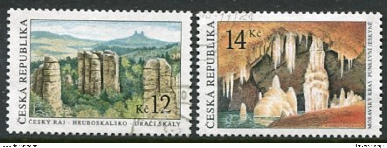 CZECH REPUBLIC 2003 Limestone Formations Used.  Michel 355-56 - Gebruikt