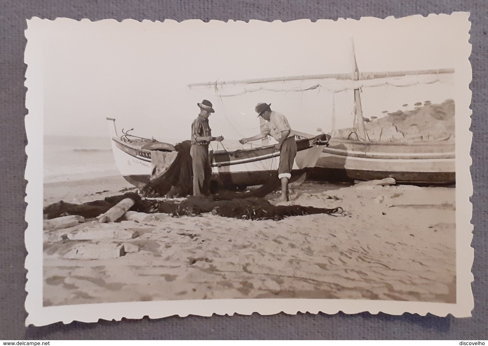 PORTUGAL - ALGARVE - ALBUFEIRA - PRAIA DE OLHOS DE ÁGUA - REAL PHOTO 1950's - Lieux