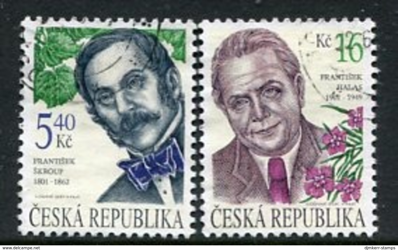 CZECH REPUBLIC 2001 Personalities  Used.  Michel 291-92 - Usados