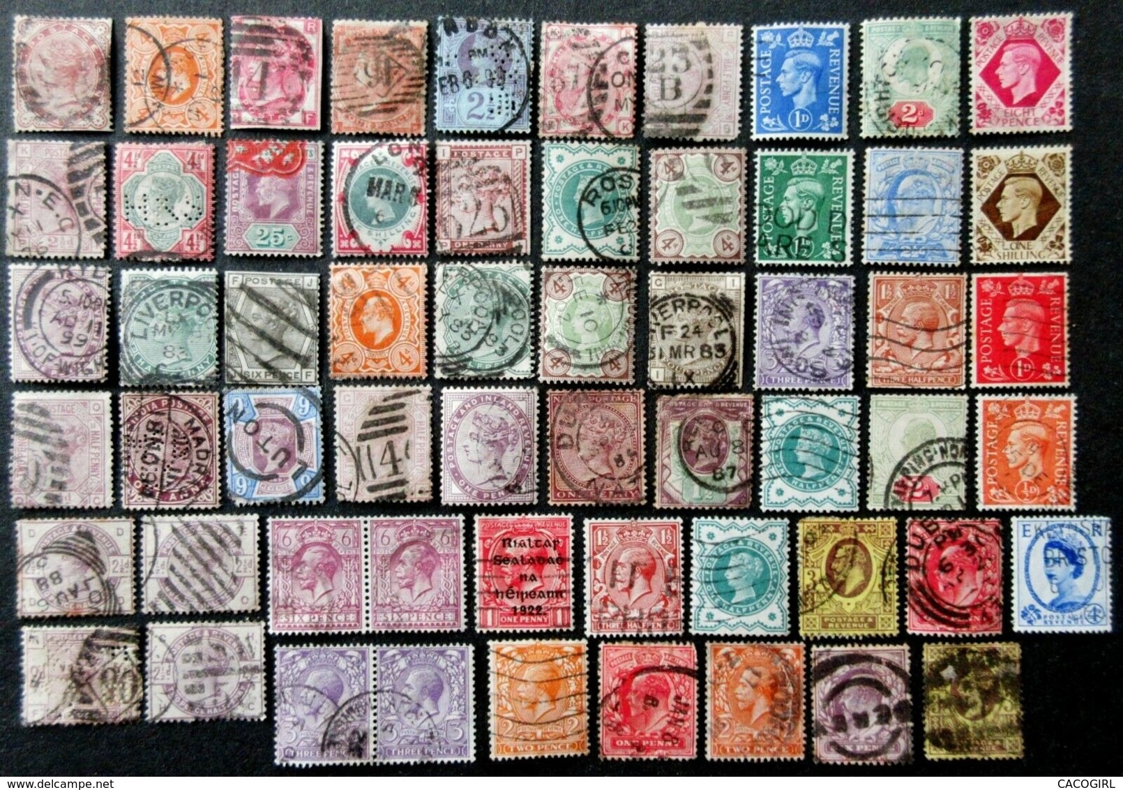 ROYAUME-UNI / GRANDE BRETAGNE LOT 175 TIMBRES ANCIENS OBLITERES USED - Autres & Non Classés