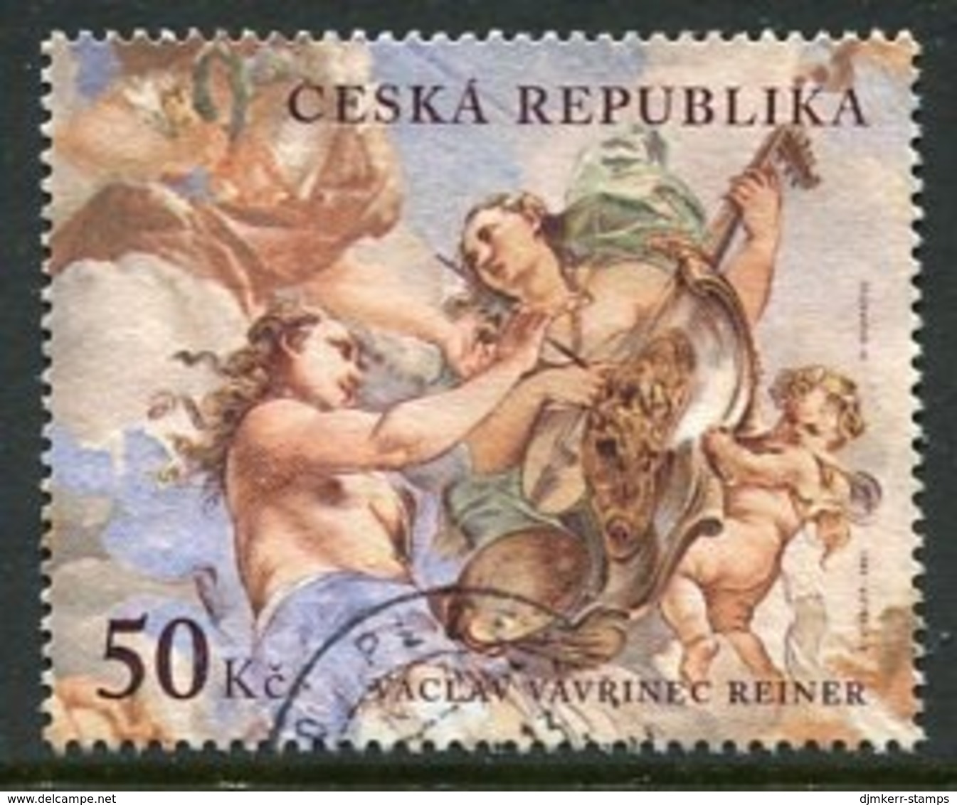 CZECH REPUBLIC 2001 Baroque Art 50 Kc Used Single Ex Block .  Michel 288 - Gebruikt