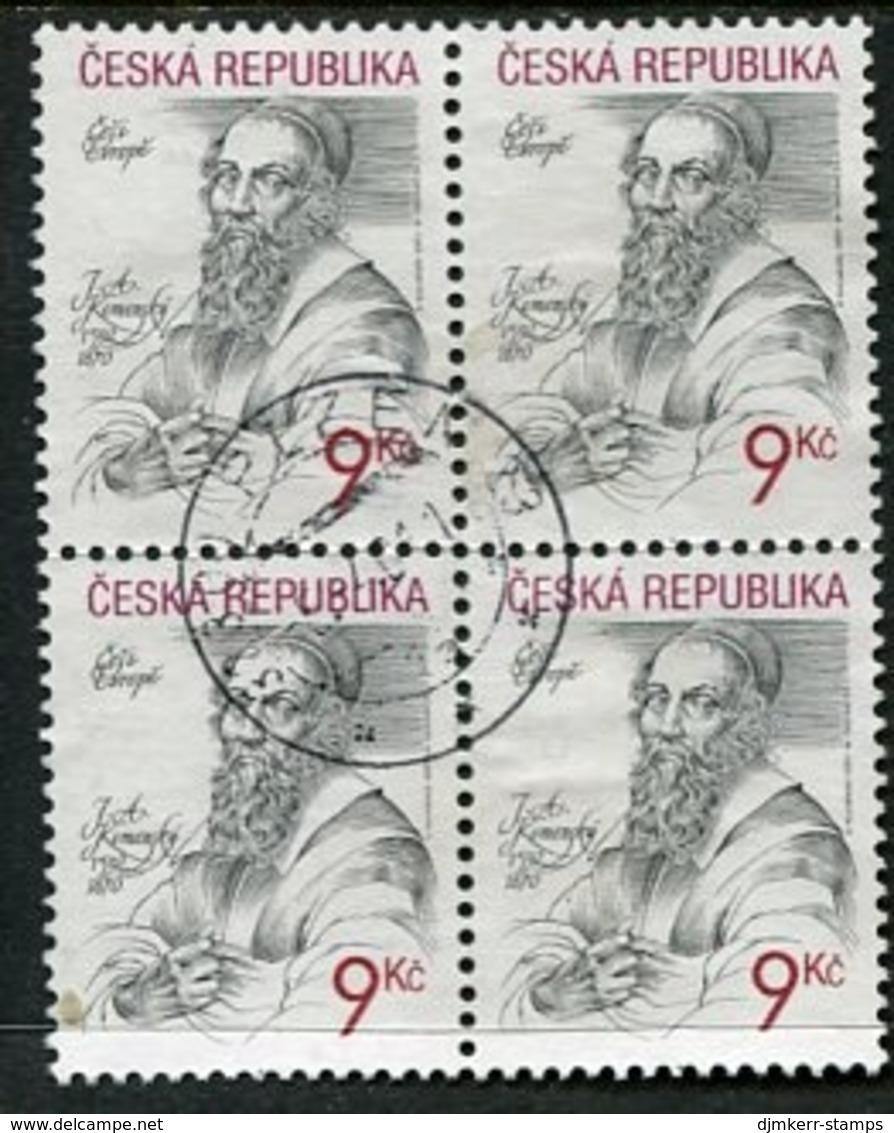 CZECH REPUBLIC 2001 Jan Komensky (Comenius)  Block Of 4 Used .  Michel 283 - Used Stamps