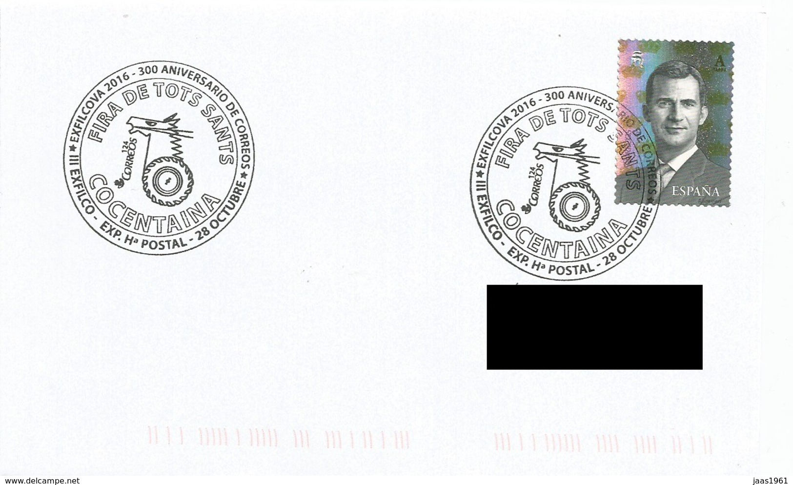 SPAIN. POSTMARK ALL SAINTS FAIR. COCENTAINA 2016 - Máquinas Franqueo (EMA)