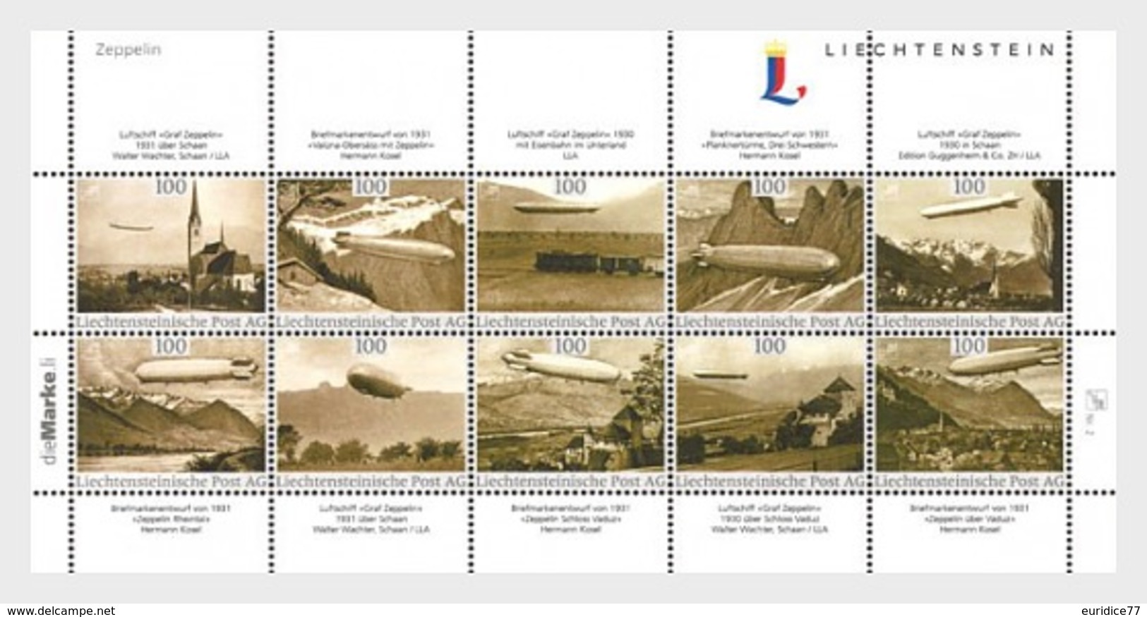 Liechtenstein 2014 - Zeppelin Souvenir Sheetlet Mnh - Nuevos