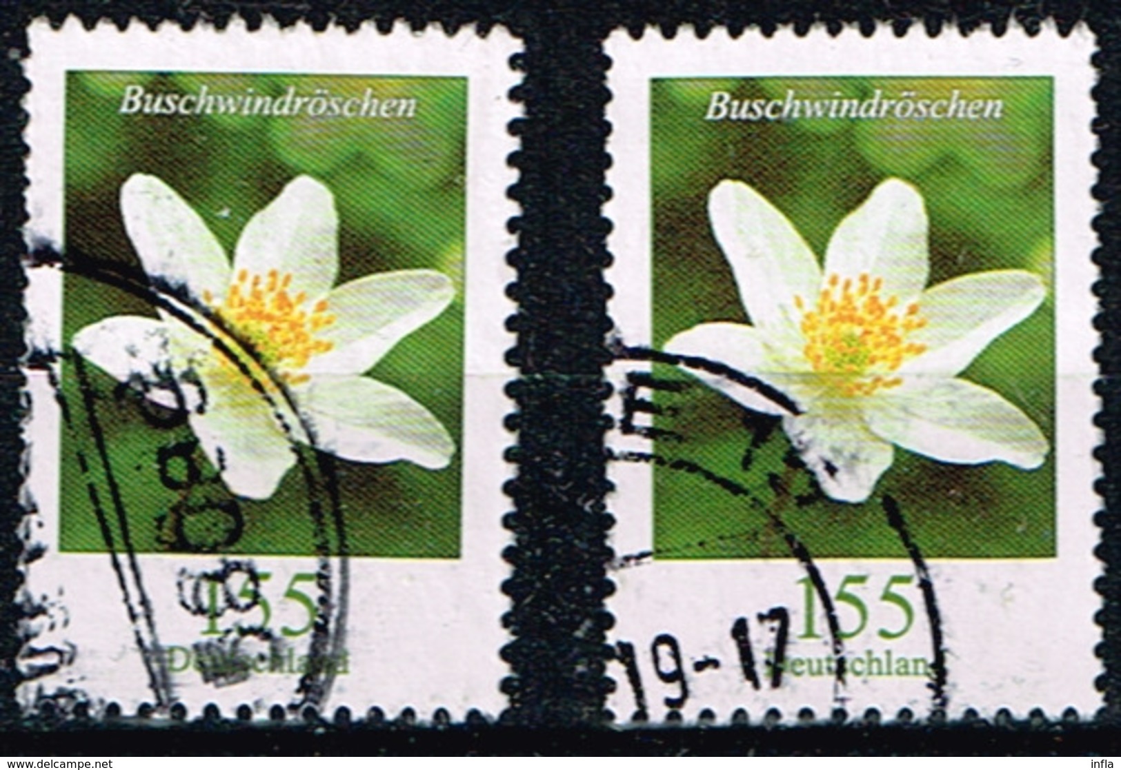 Bund 2019,Michel# 3472 O Blumen: Buschwindröschen - Used Stamps