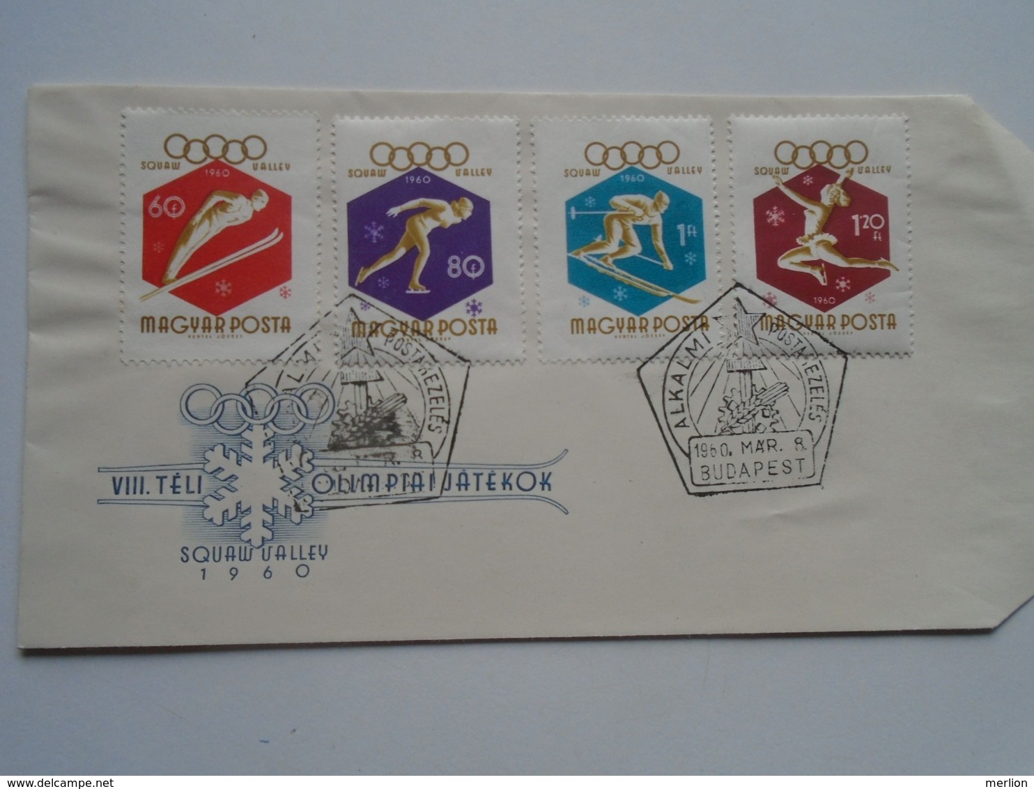 ZA234.21 Hungary  FDC  - Olympic Games -Winter 1960 -SQUAW VALLEY  Lot Of 2 FDC - Hiver 1960: Squaw Valley