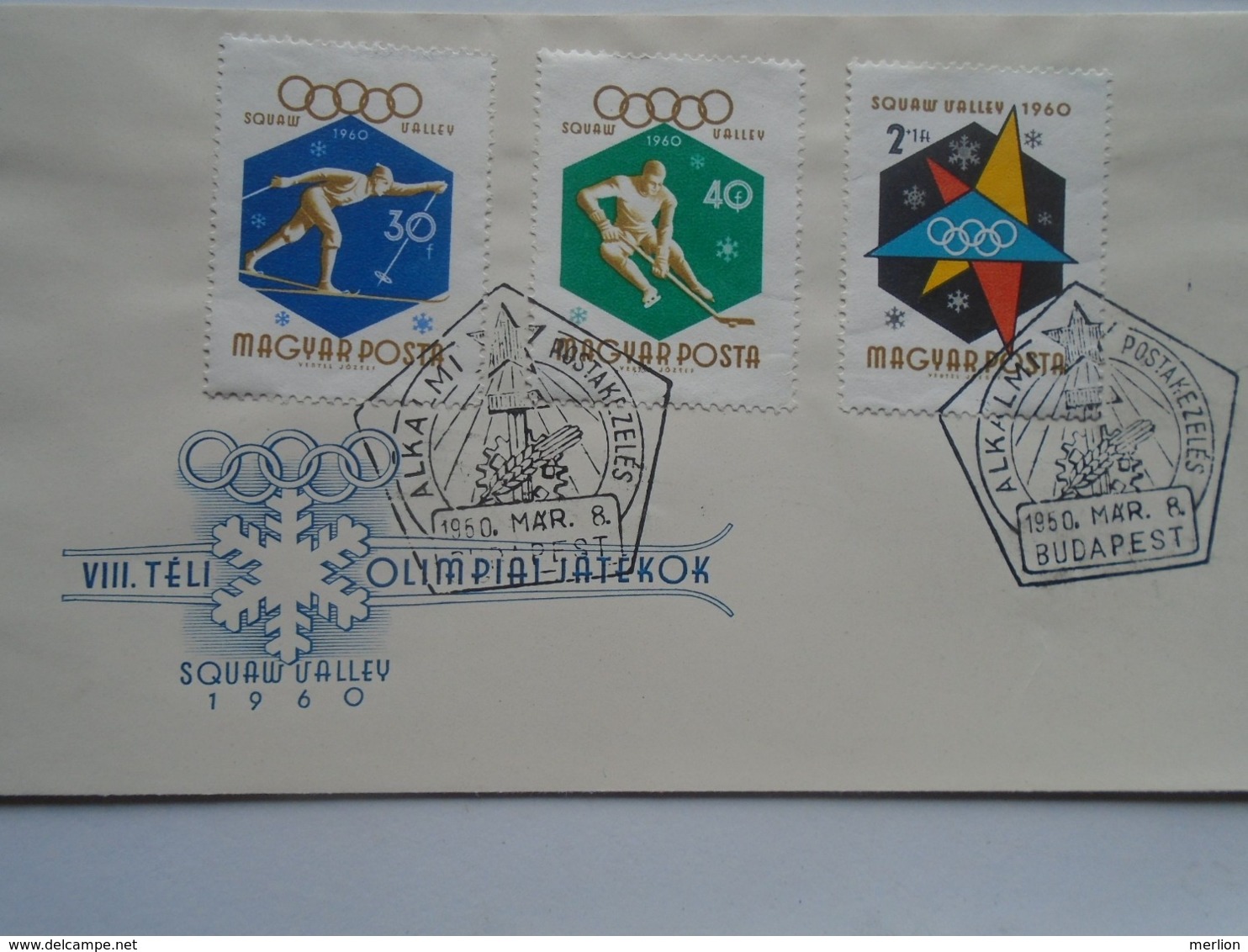 ZA234.21 Hungary  FDC  - Olympic Games -Winter 1960 -SQUAW VALLEY  Lot Of 2 FDC - Invierno 1960: Squaw Valley