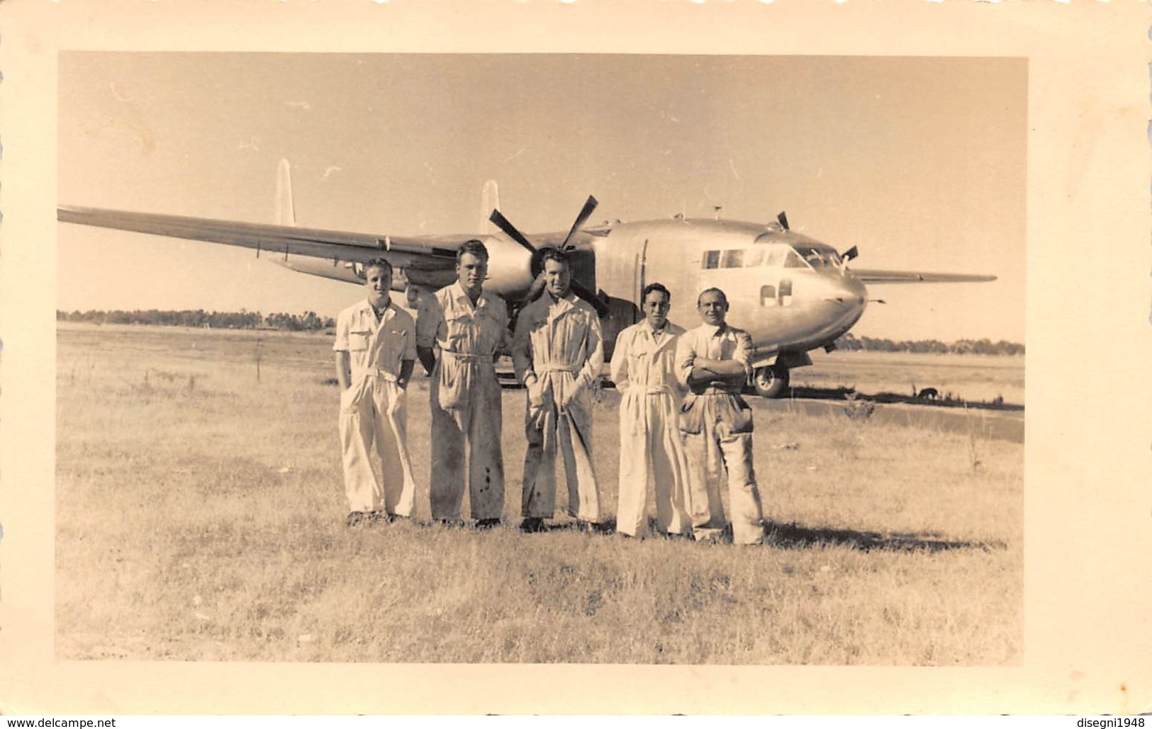 08798 "AEROPORTO DELL'ASMARA - ERITREA - FAIRCHILD C-119 FLYING BOXCARD - ANNI '50 XX SECOLO" ANIMATA FOTO ORIG. - Aviazione