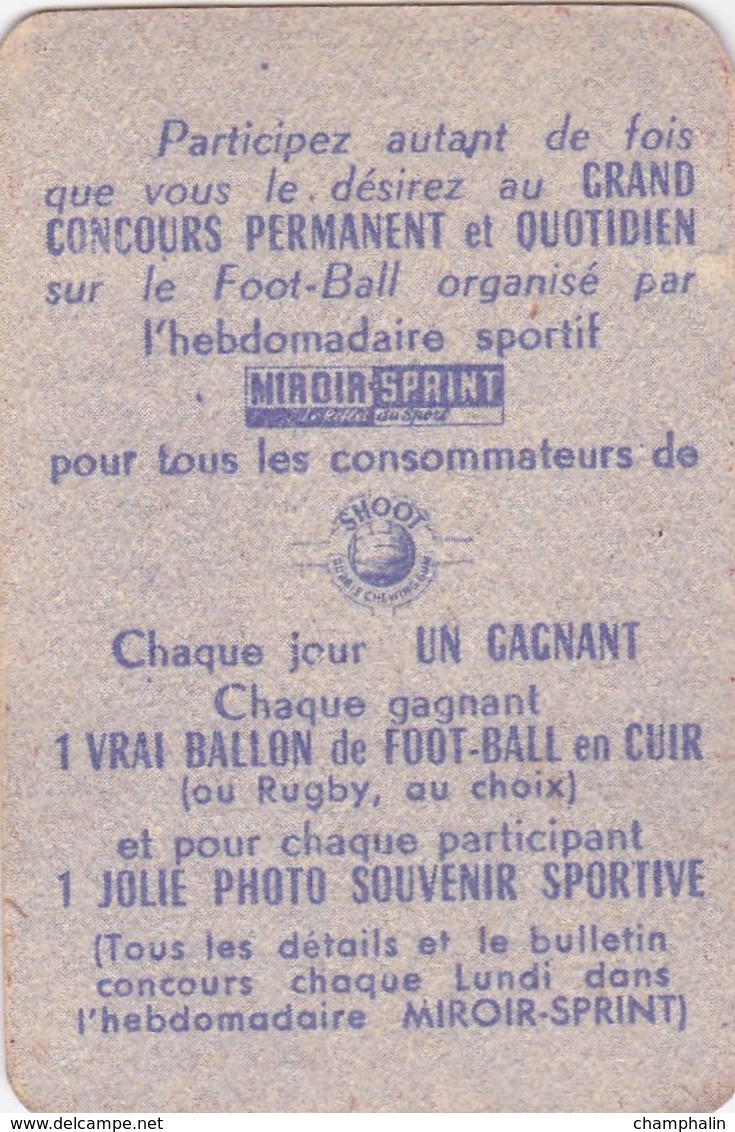 Carte Foot-ball Shoot Miroir-Sprint - Ecusson Club France - N°87 Association Sportive De Troyes - Trading Cards