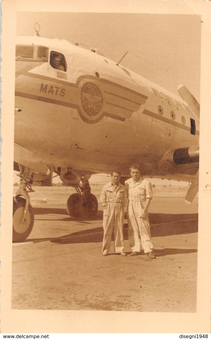 08805 "AEROP. ASMARA ERITREA - AEREO DA TRASPORTO MILITARE" ANIMATA FOTO ORIG. - Aviazione