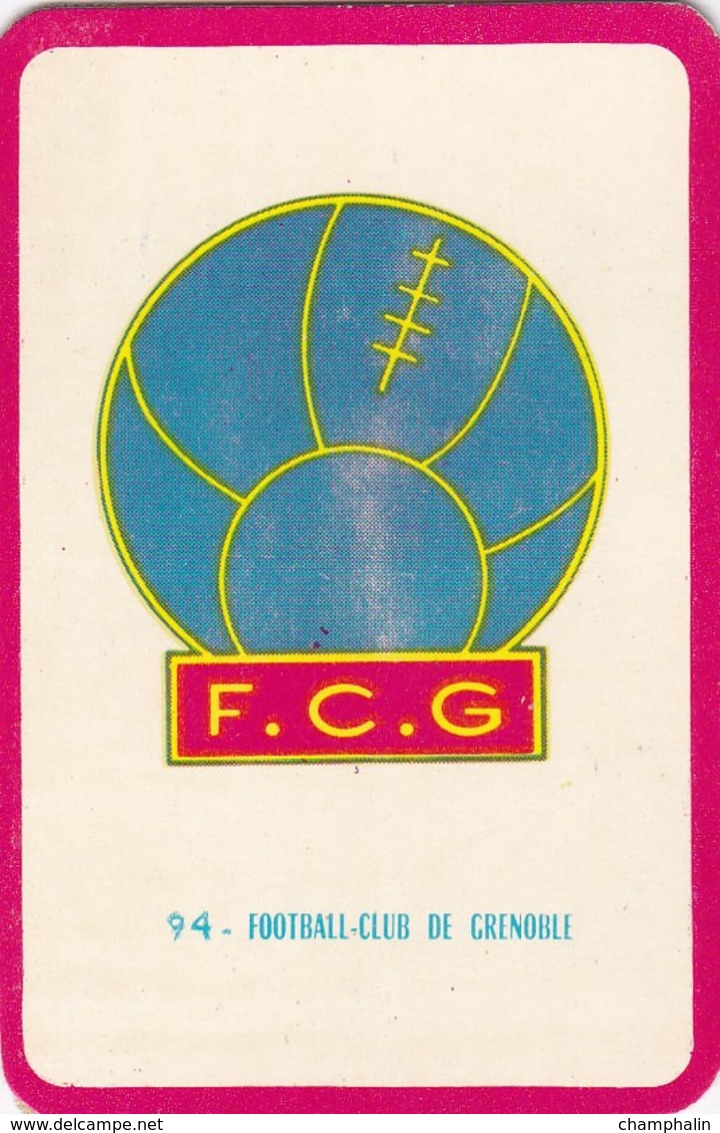 Carte Foot-ball Shoot Miroir-Sprint - Ecusson Club France - N°94 Football-Club De Grenoble - Trading Cards