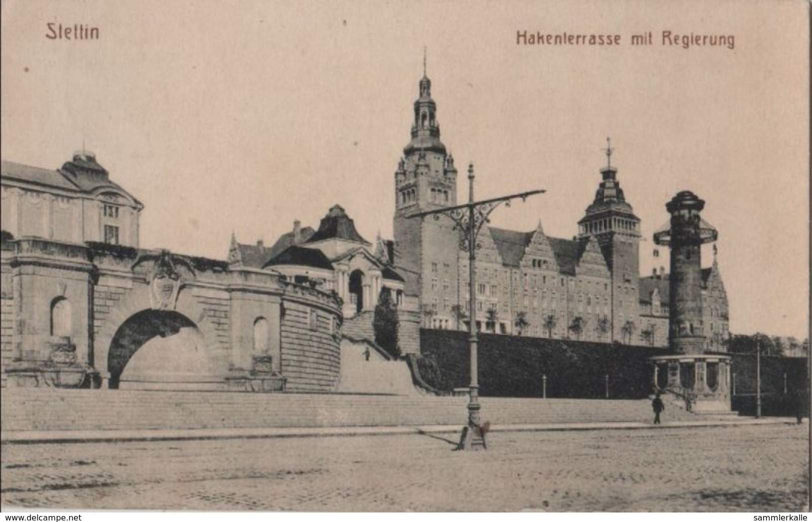 Stettin - Hakenterrasse Mit Regierung - 1917 - Pommern