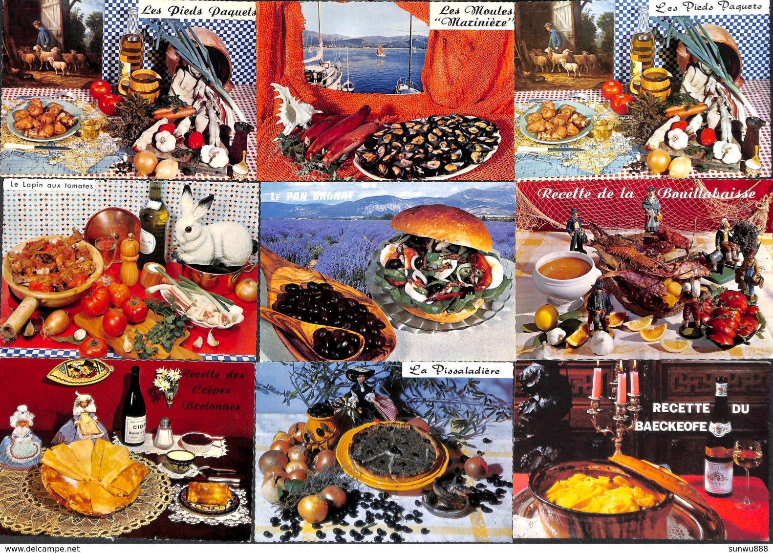 Lot 91 Cartes Recette De Cuisine - Voir Tous Les Scans (petit Prix FIXE) - Recettes (cuisine)