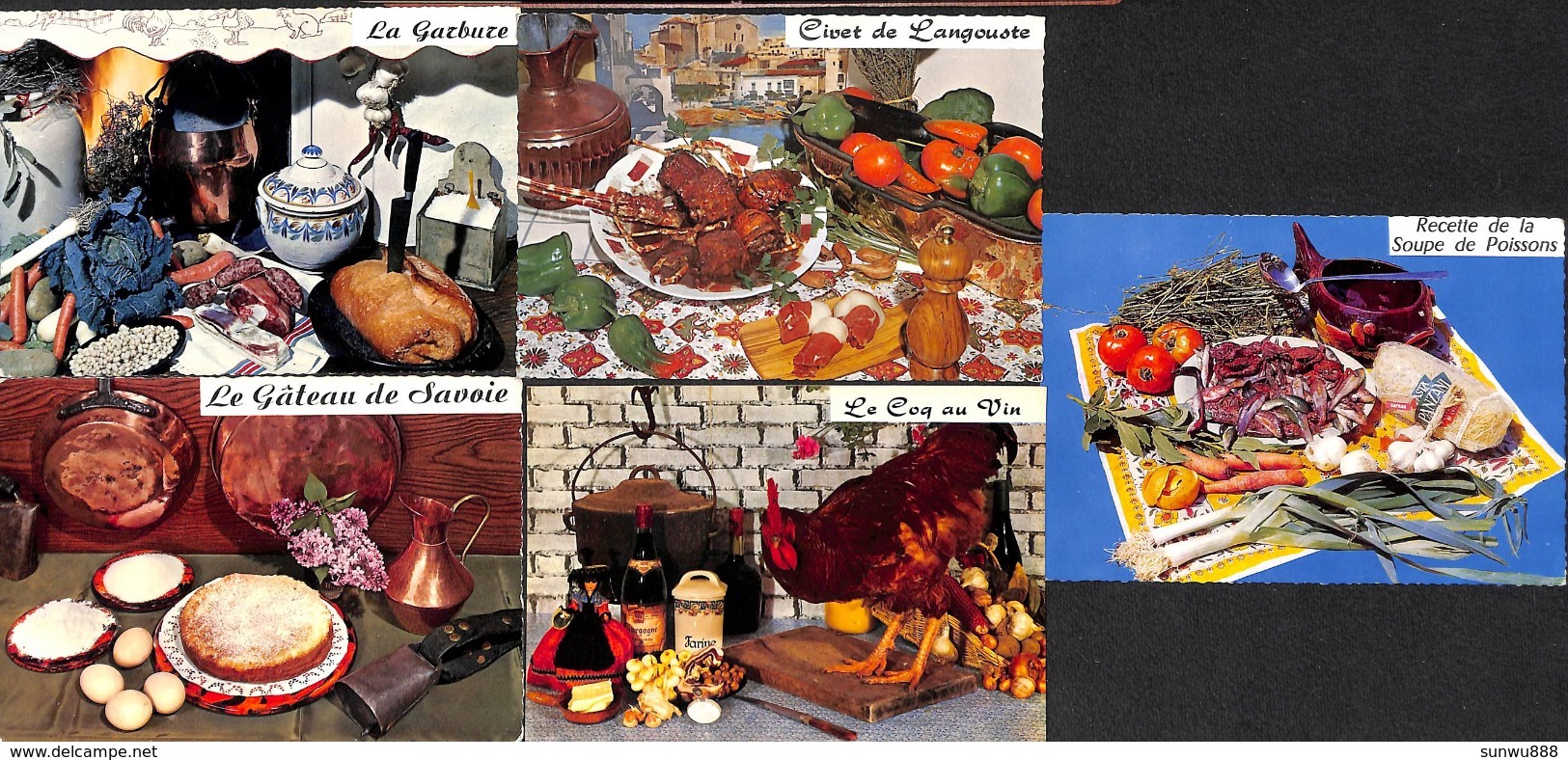 Lot 91 cartes Recette de cuisine - voir tous les scans (petit prix FIXE)